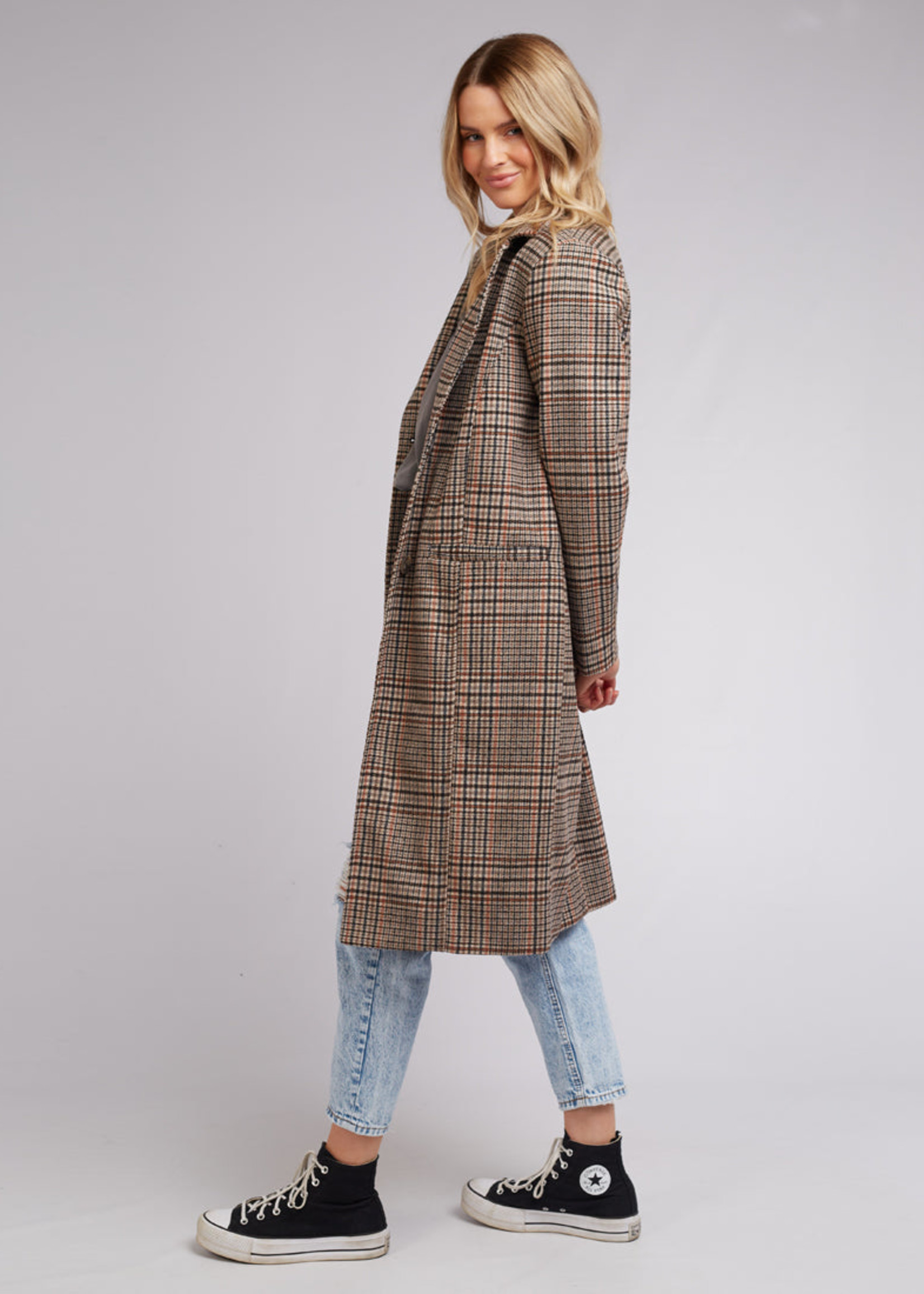 All About Eve Drew Check Coat