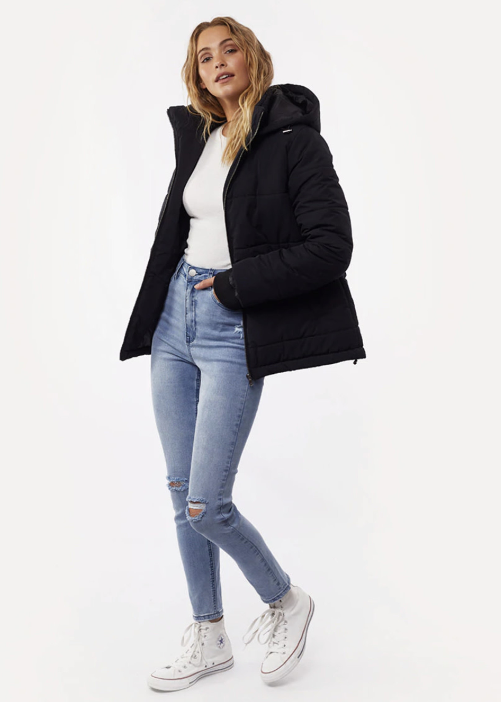 All About Eve Essential Puffer Jacket (Black)