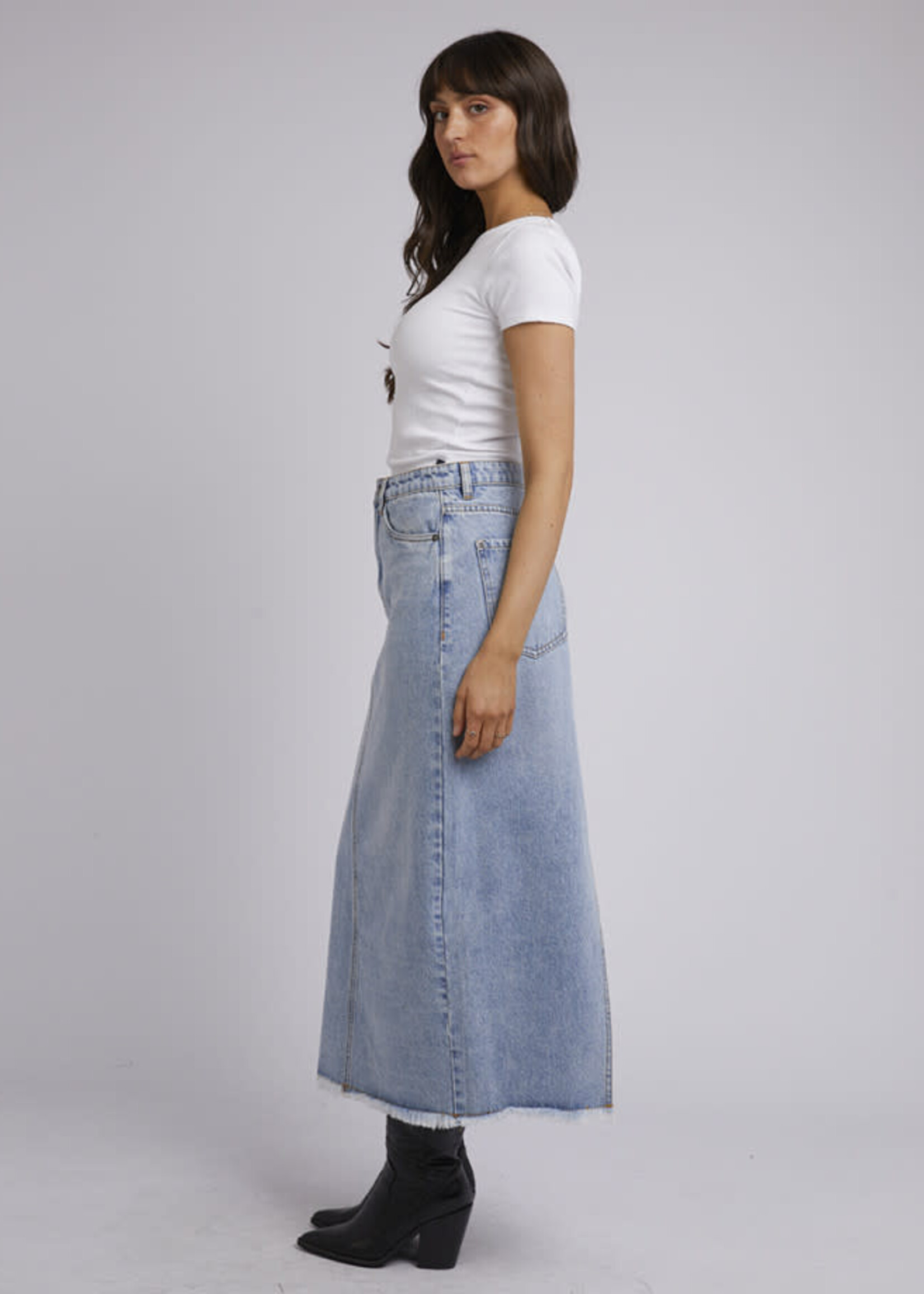 All About Eve Ray Maxi Skirt Light Blue (K)