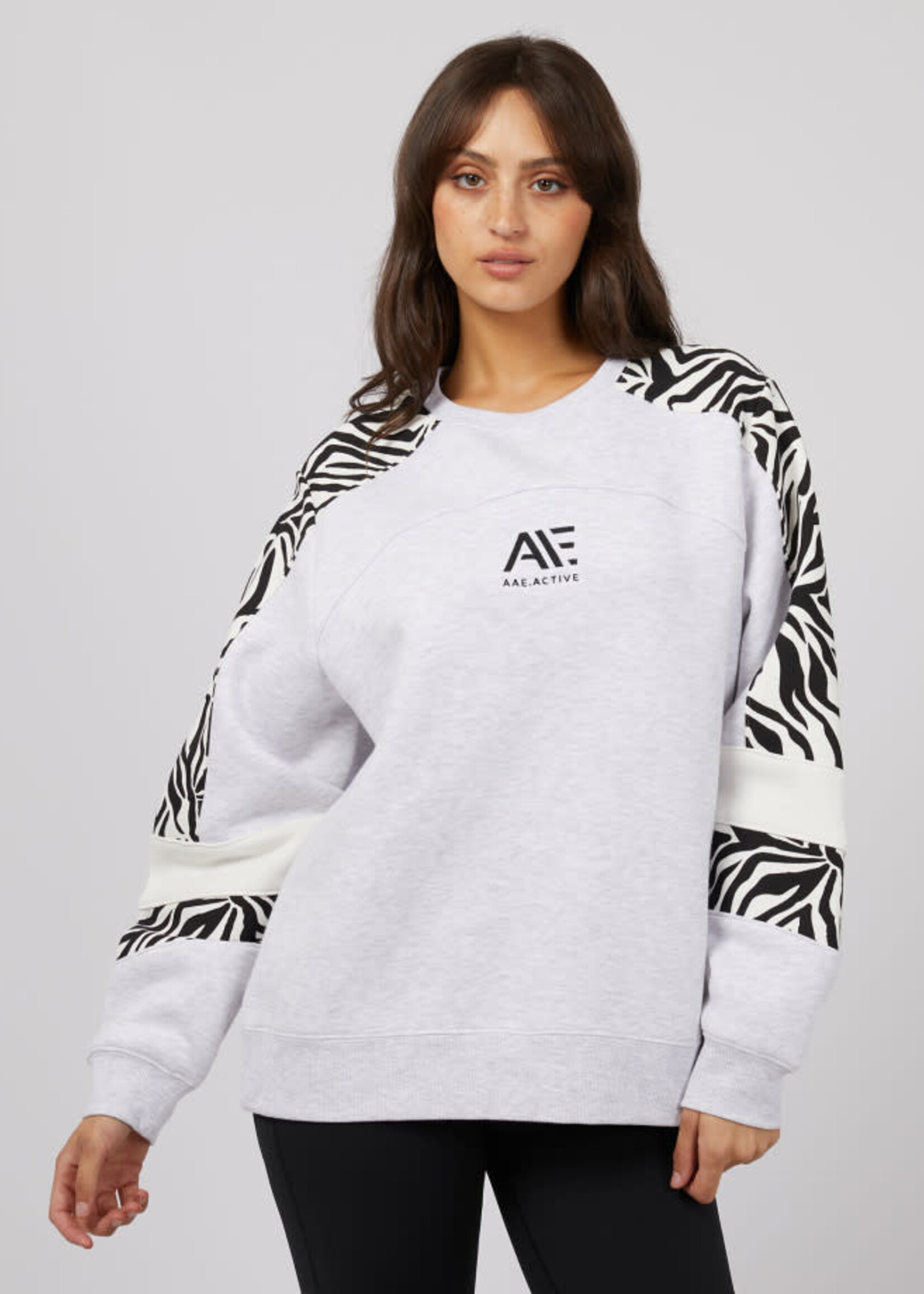 All About Eve Parker Panelled Crew Snow