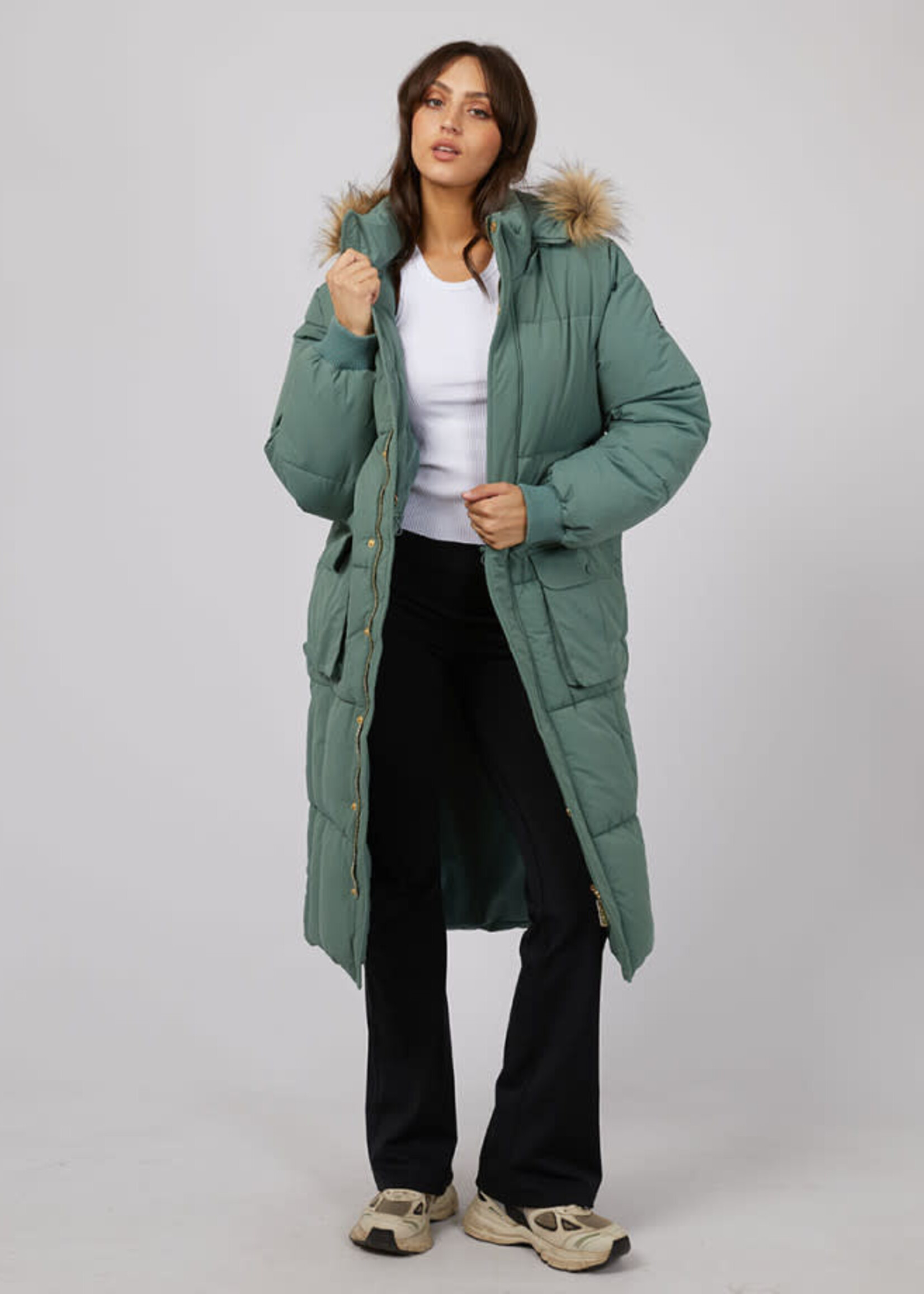 All About Eve Active Fur Longline Puffer