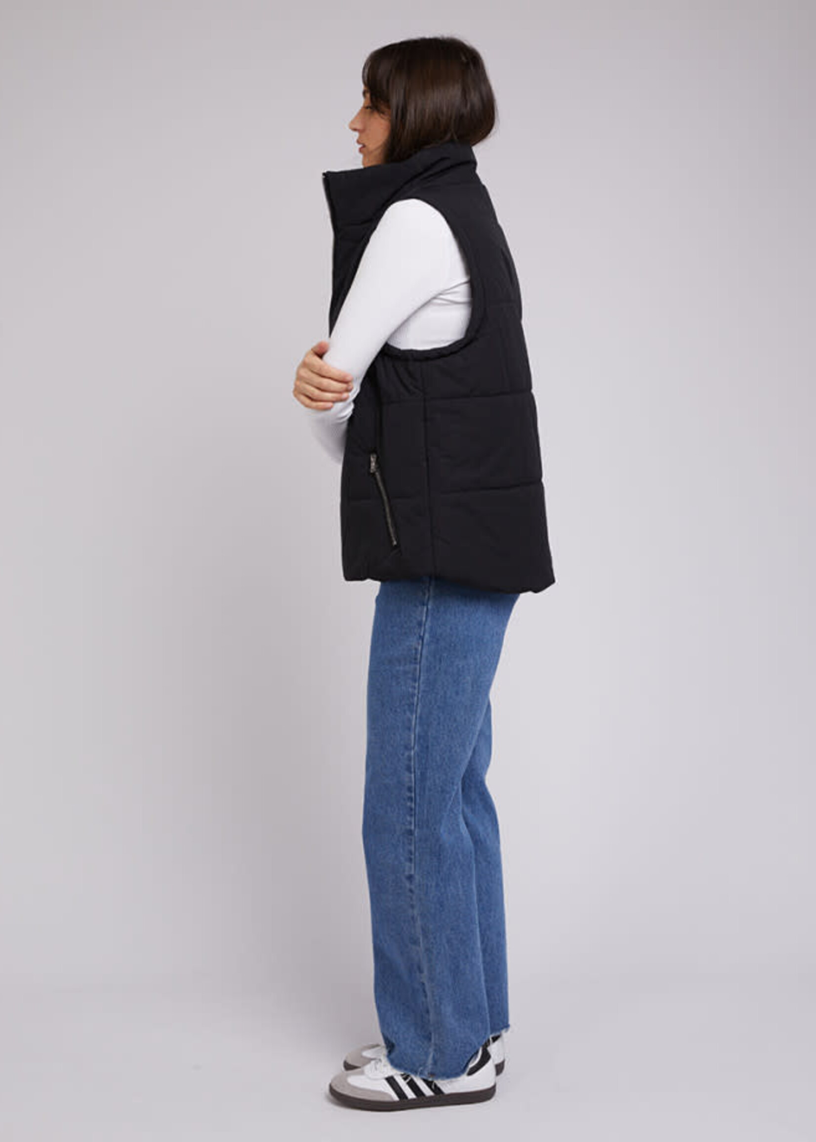 All About Eve Classic Puffer Vest Black (K)