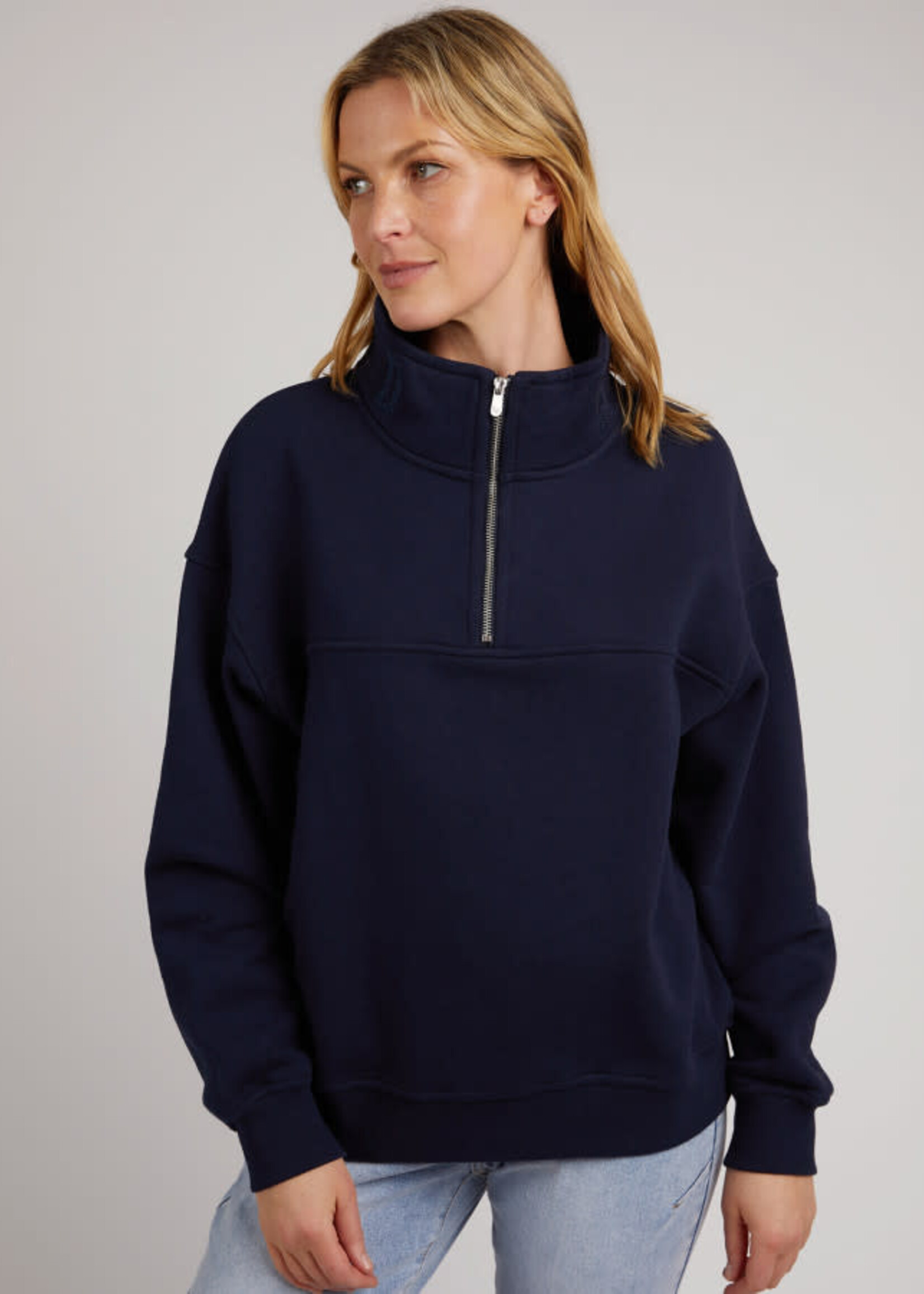 Foxwood College Zip Crew Navy