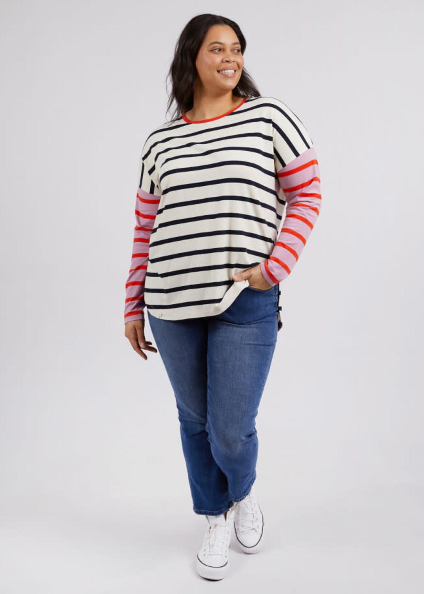 Elm Marta Stripe LS Tee