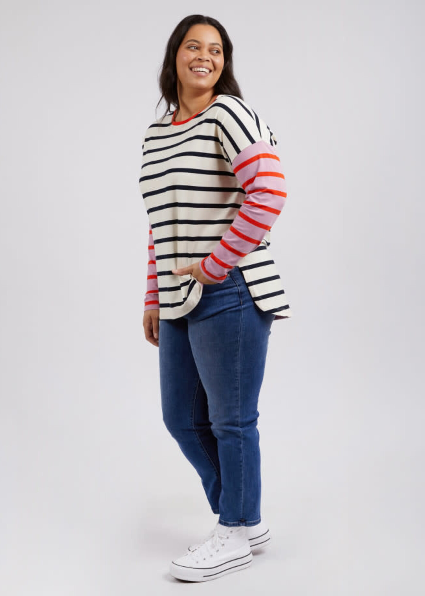 Elm Marta Stripe LS Tee