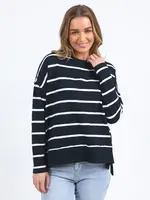 Foxwood Jayne Stripe Throw On Top (N)