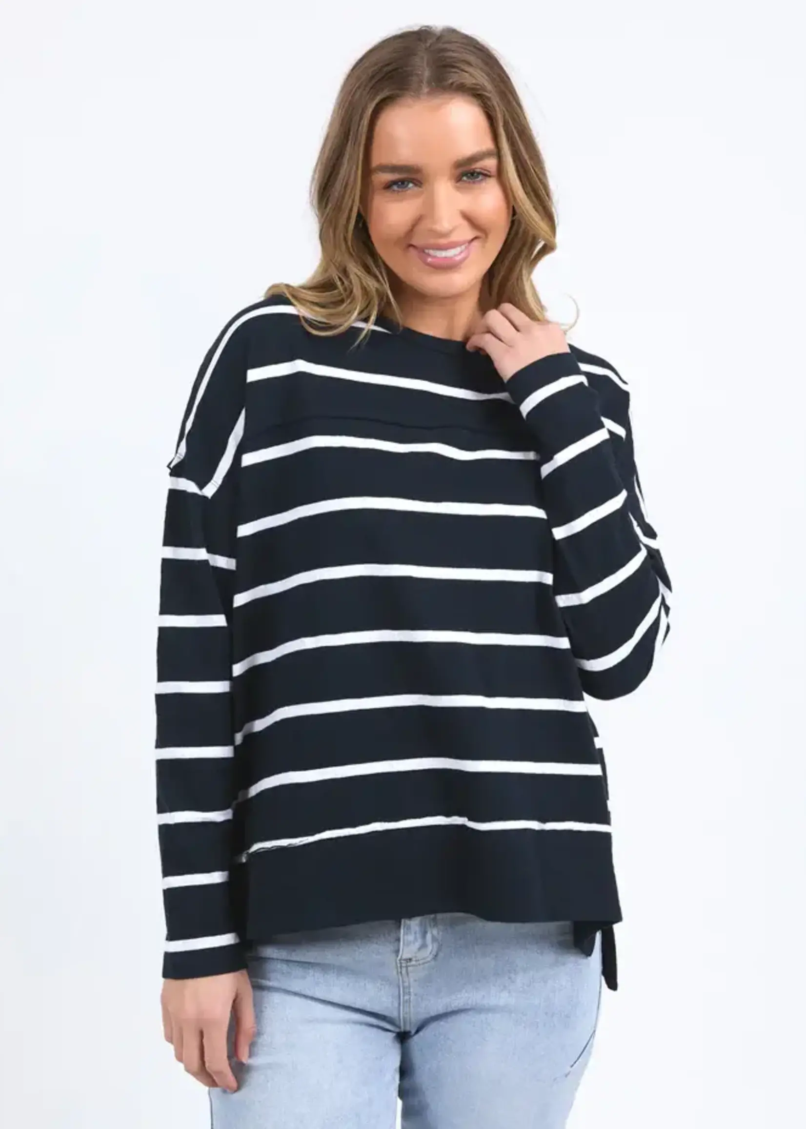 Foxwood Jayne Stripe Throw On Top (N)