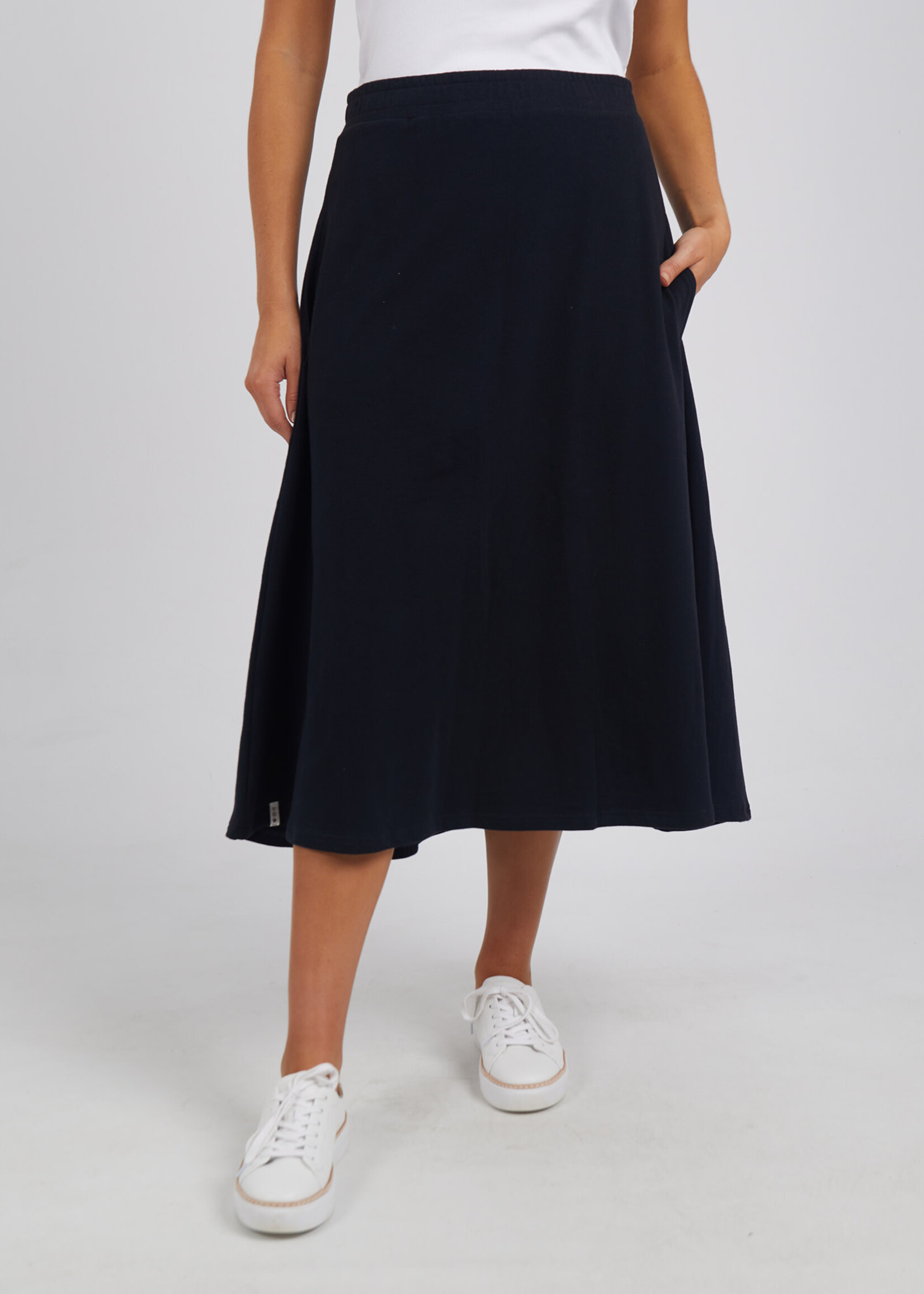Elm Ivy Fleece Skirt Black (N)