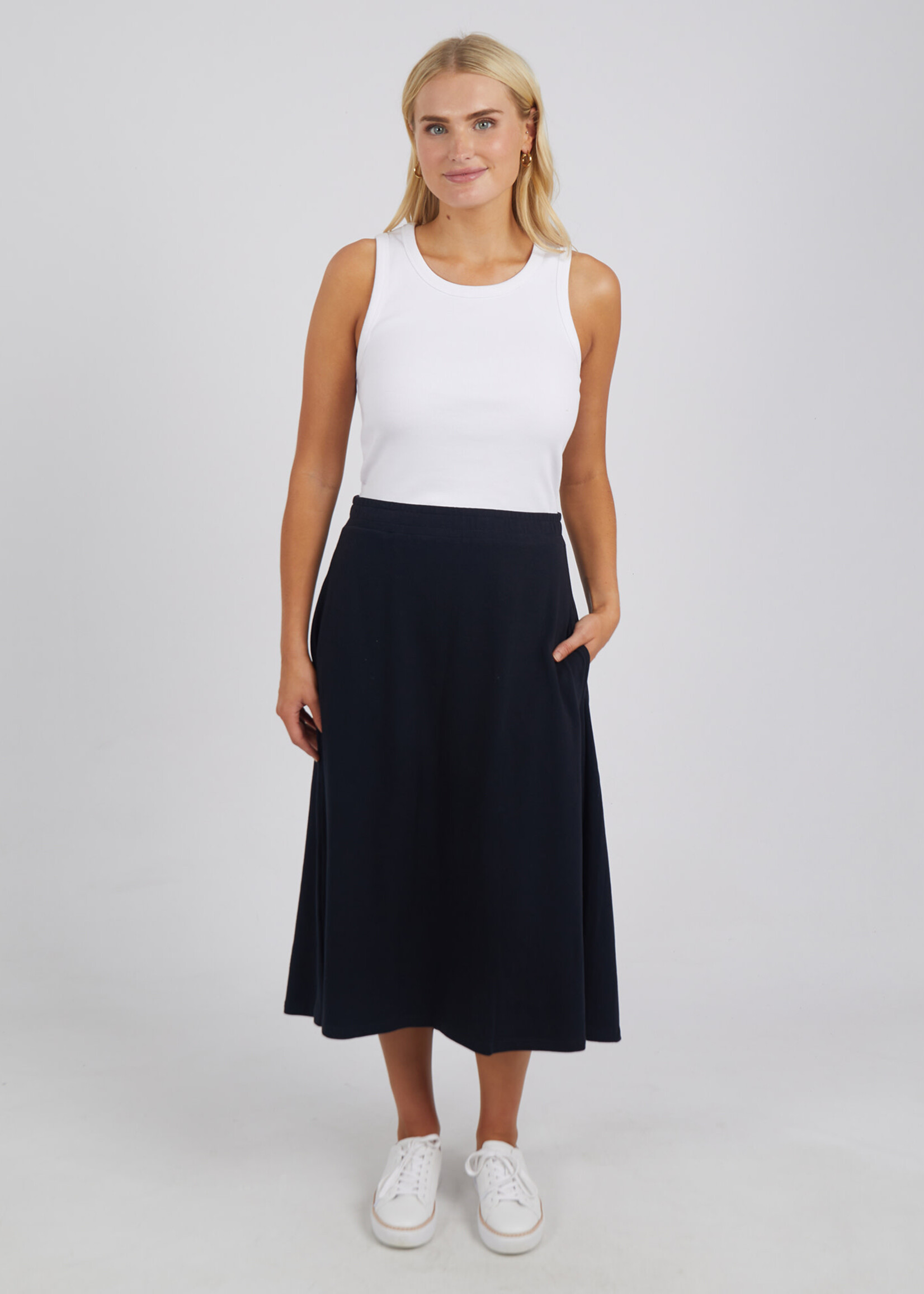 Elm Ivy Fleece Skirt Black (N)