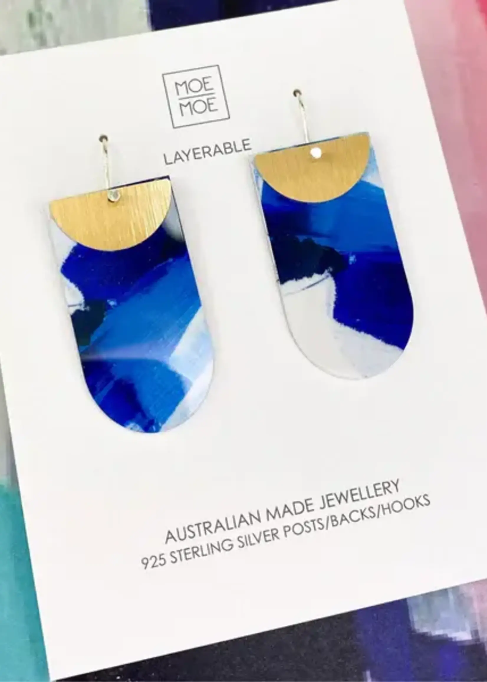 Moe Moe Maggi Enid Layered Tab Drop Earrings