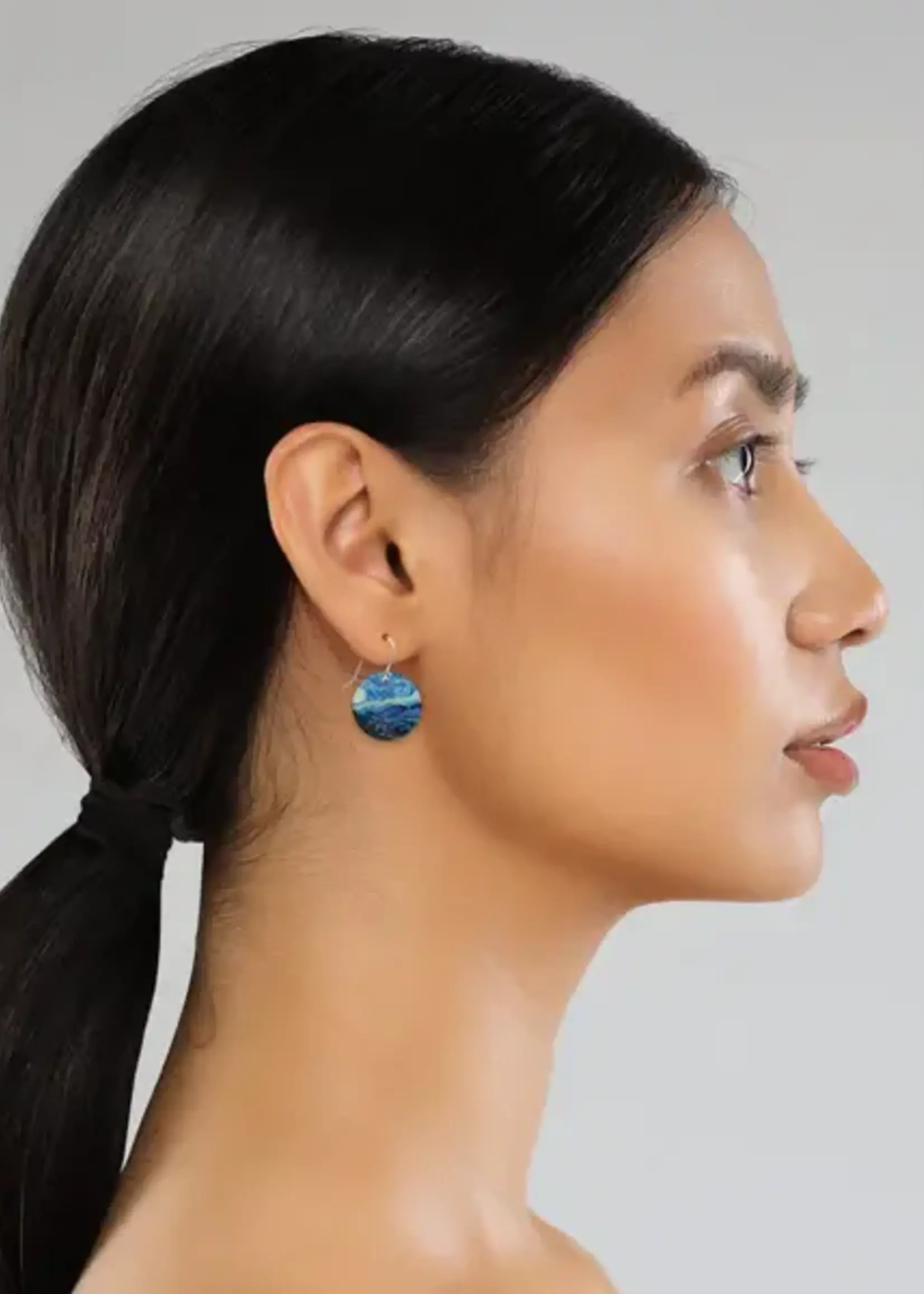 Moe Moe Starry Night Circle Drop Earrings