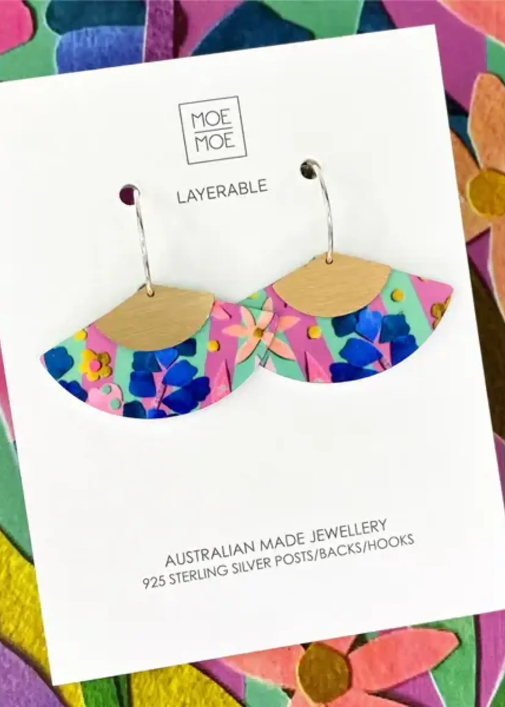 Moe Moe Floral Scape Layered Fan Hoop
