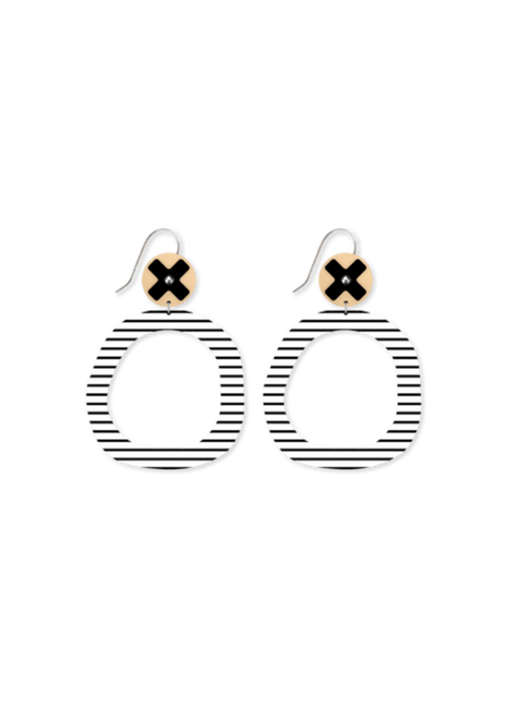 Moe Moe Luxe Fusion Kiss Organic Circle Drop Earring