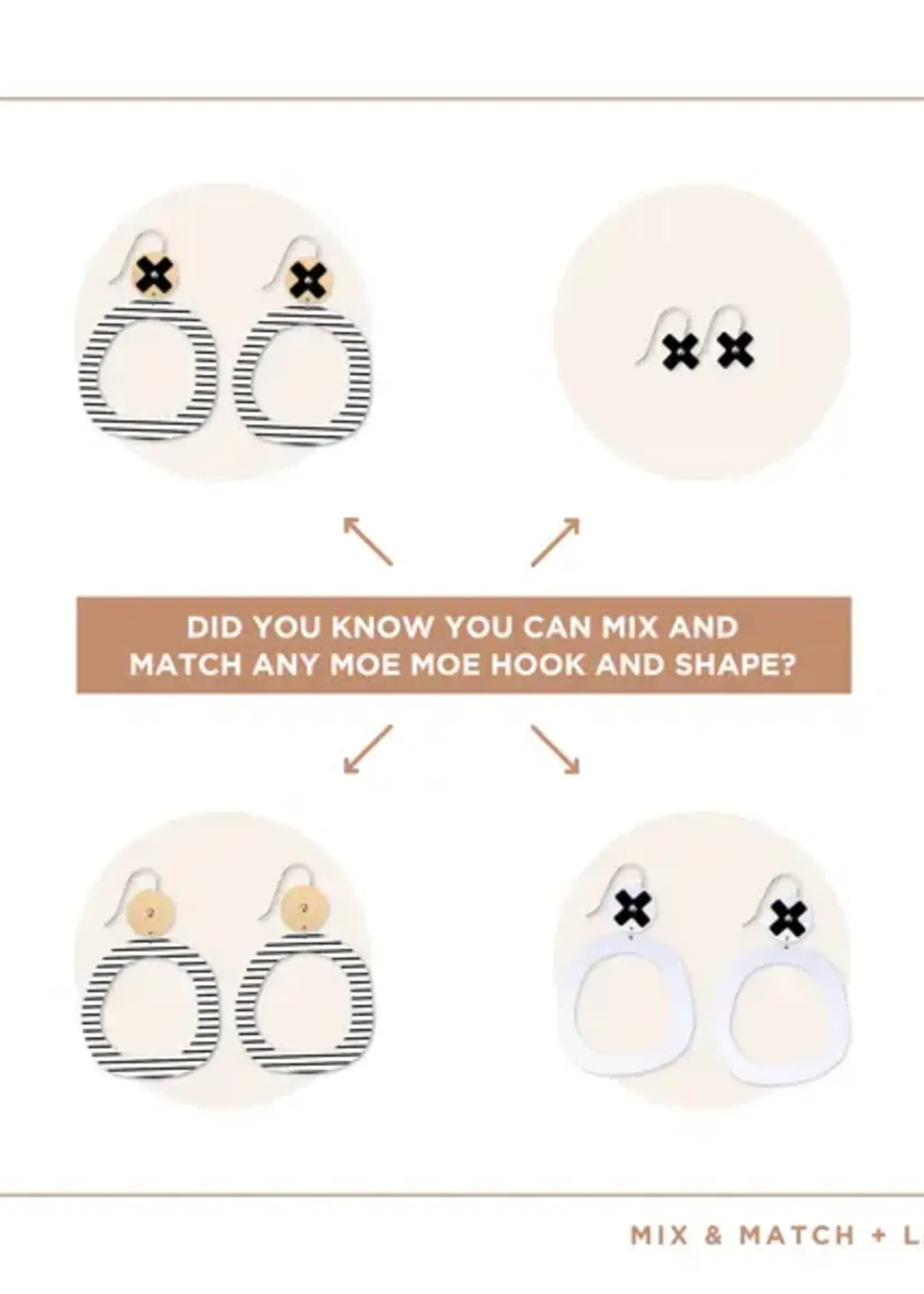 Moe Moe Luxe Fusion Kiss Organic Circle Drop Earring