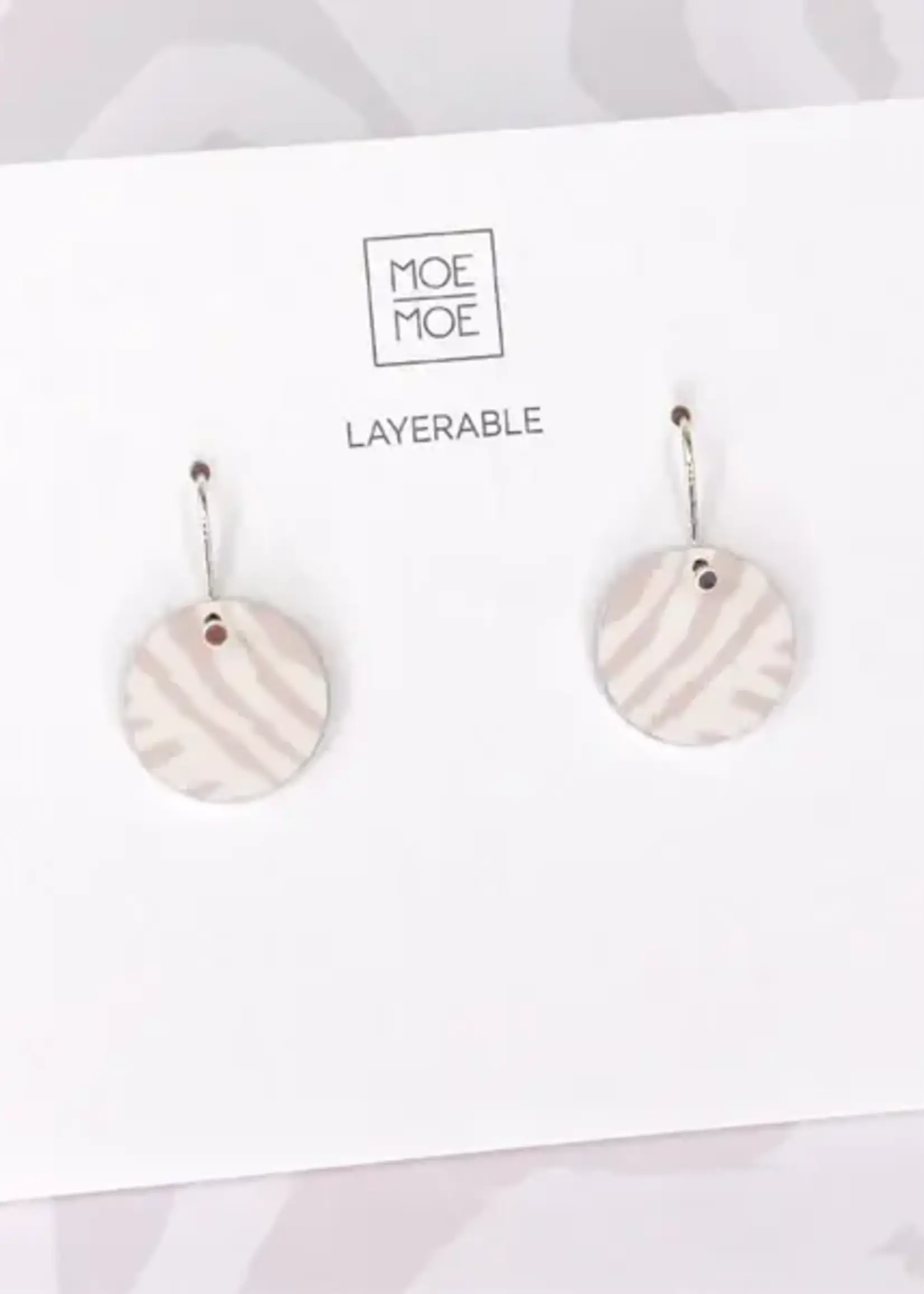 Moe Moe Earth Ecru Small Circle Drop