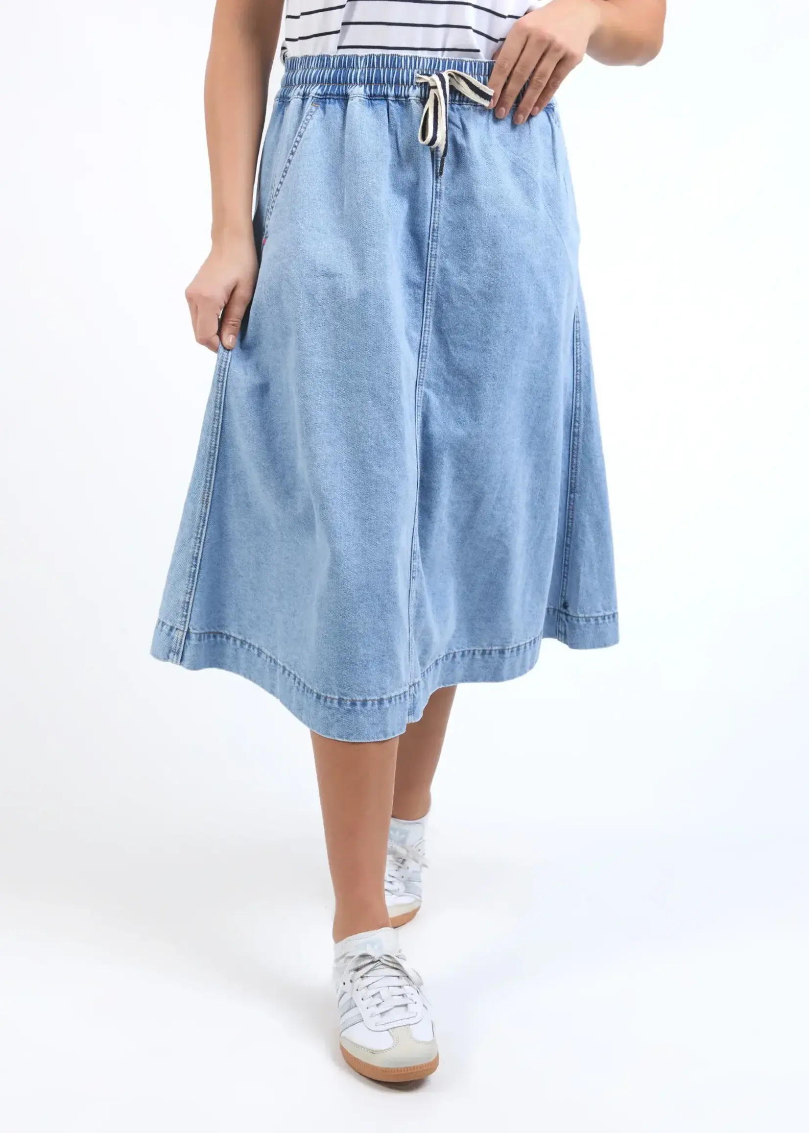 Elm Greta Skirt Light Denim