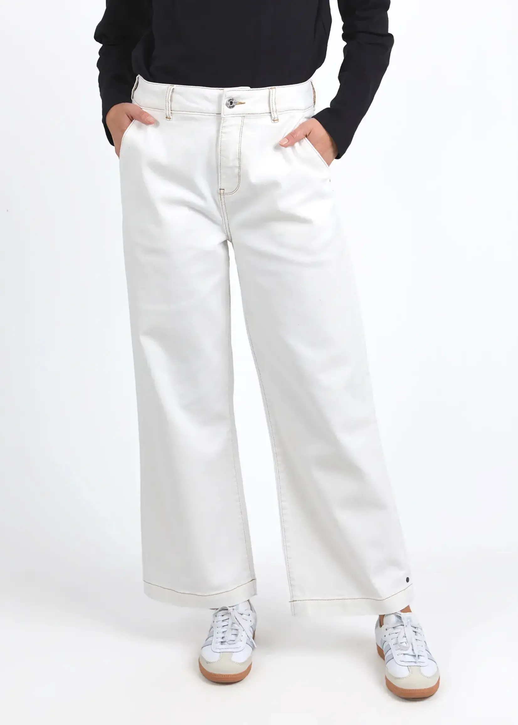 Elm Izzy Wide Leg Jean White