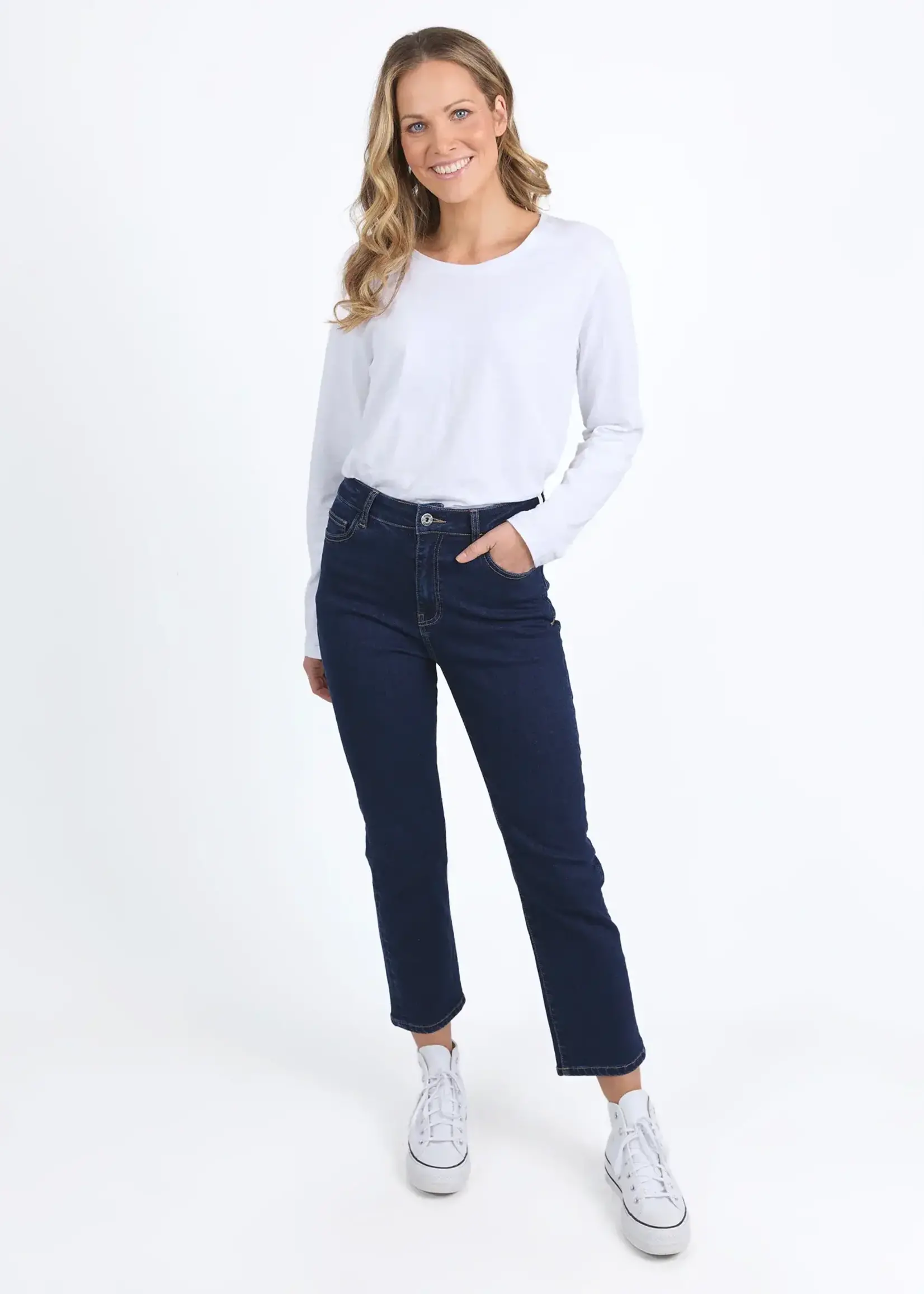 Elm Ada Straight Leg Jean Sapphire