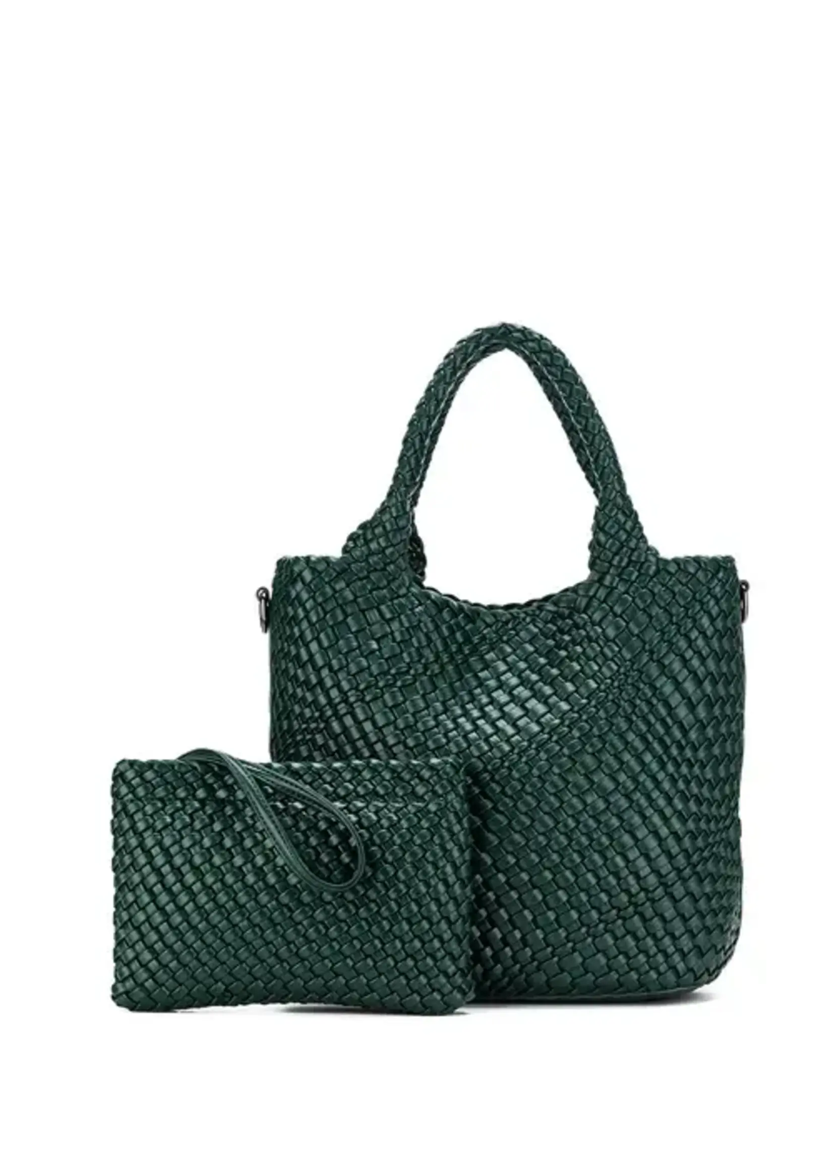 Black Caviar Amali 2pce Deep Green Handbag