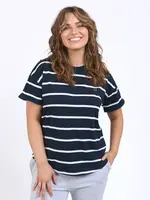 Elm Halli S/S Tee Navy-White Stripe