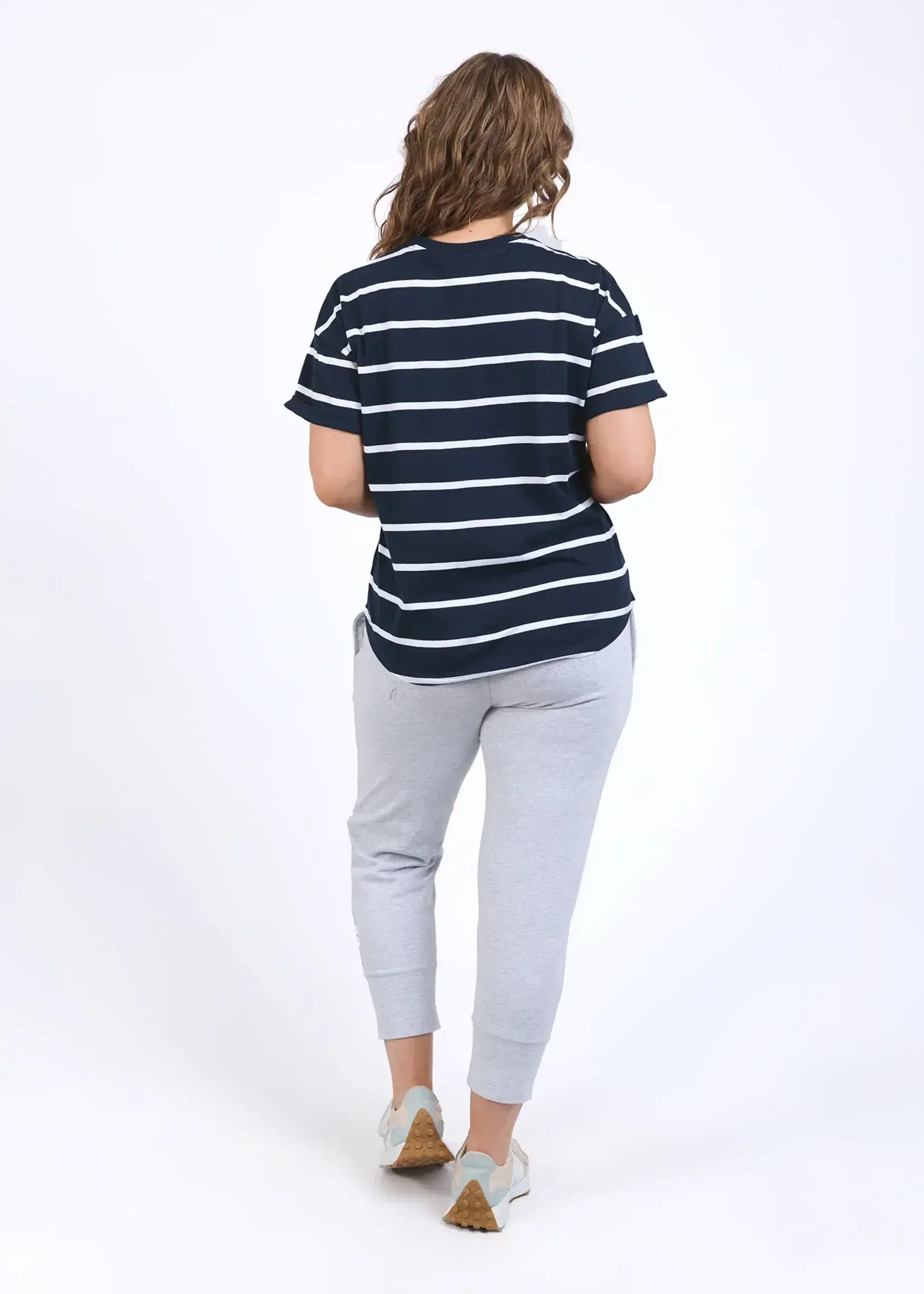 Elm Halli S/S Tee Navy-White Stripe