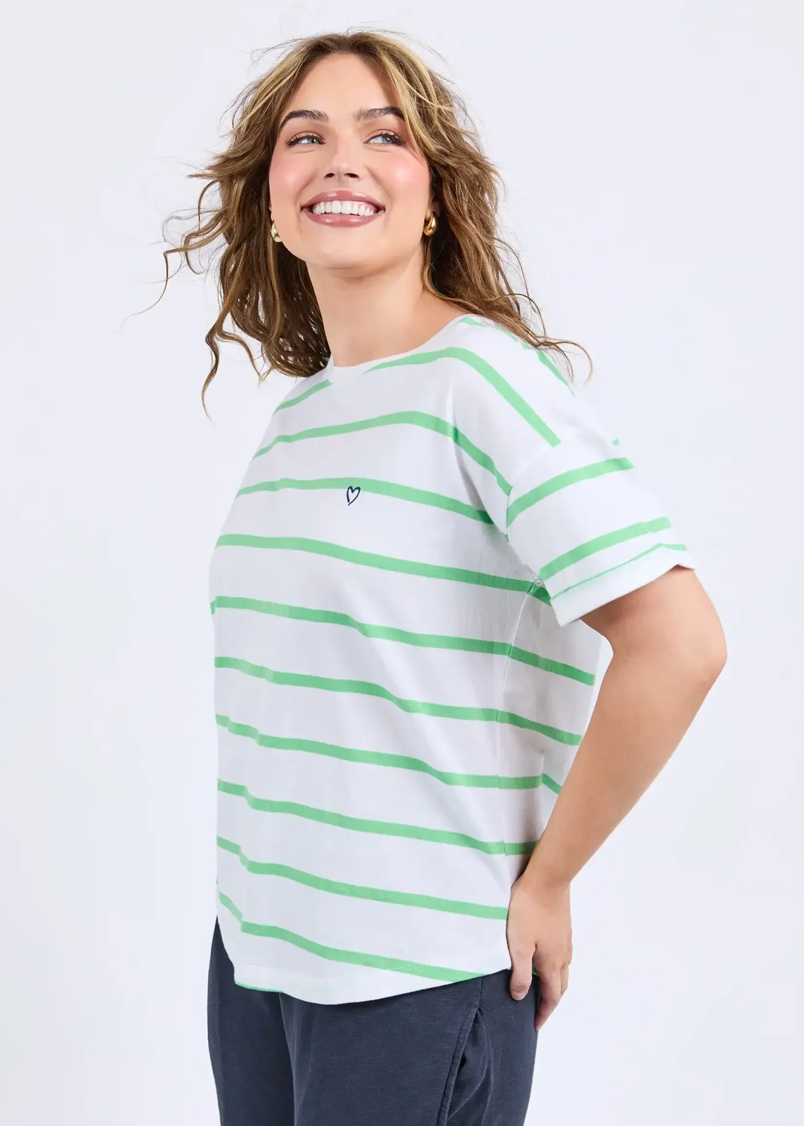 Elm Halli tee White / Green
