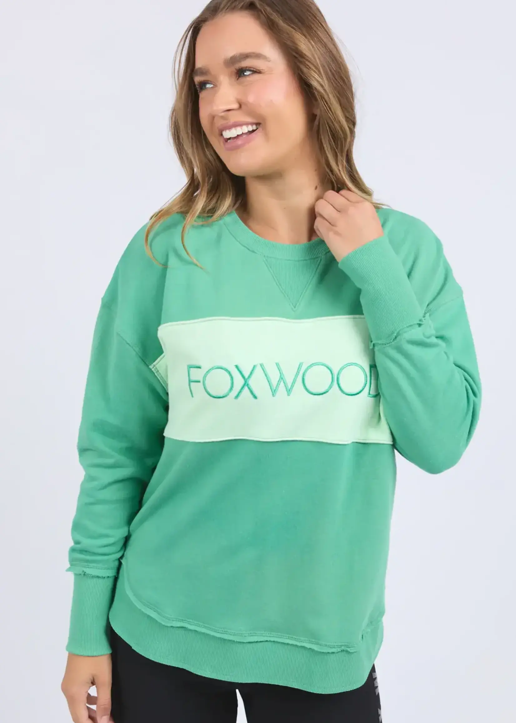 Foxwood Simplified Tonal Crew Green