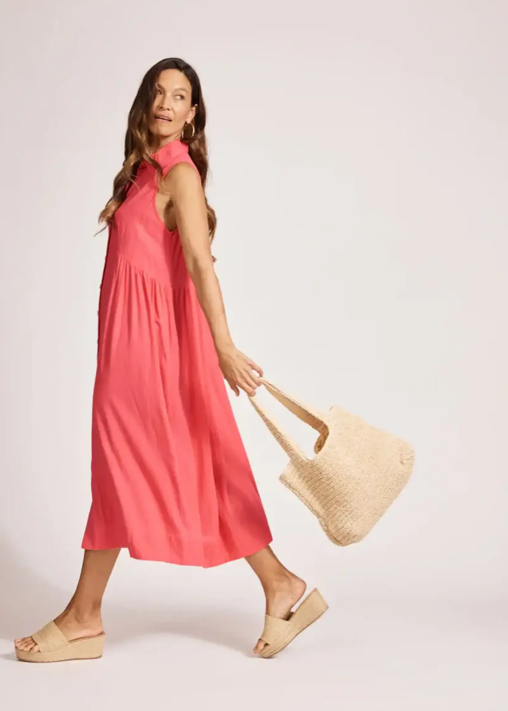 Eb & Ive Alesia Sleeveless Shirt Dress