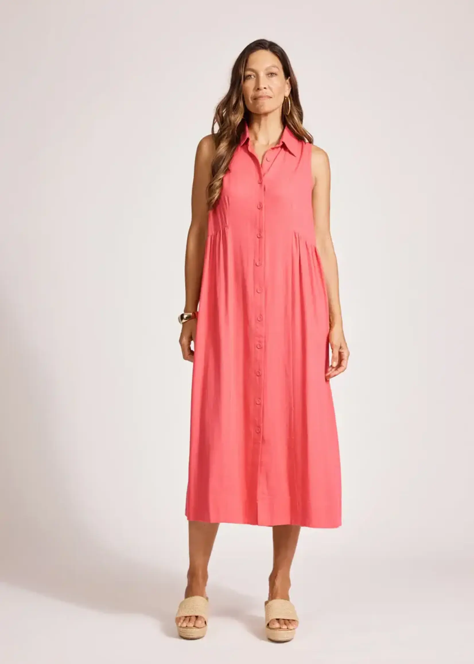 Eb & Ive Alesia Sleeveless Shirt Dress
