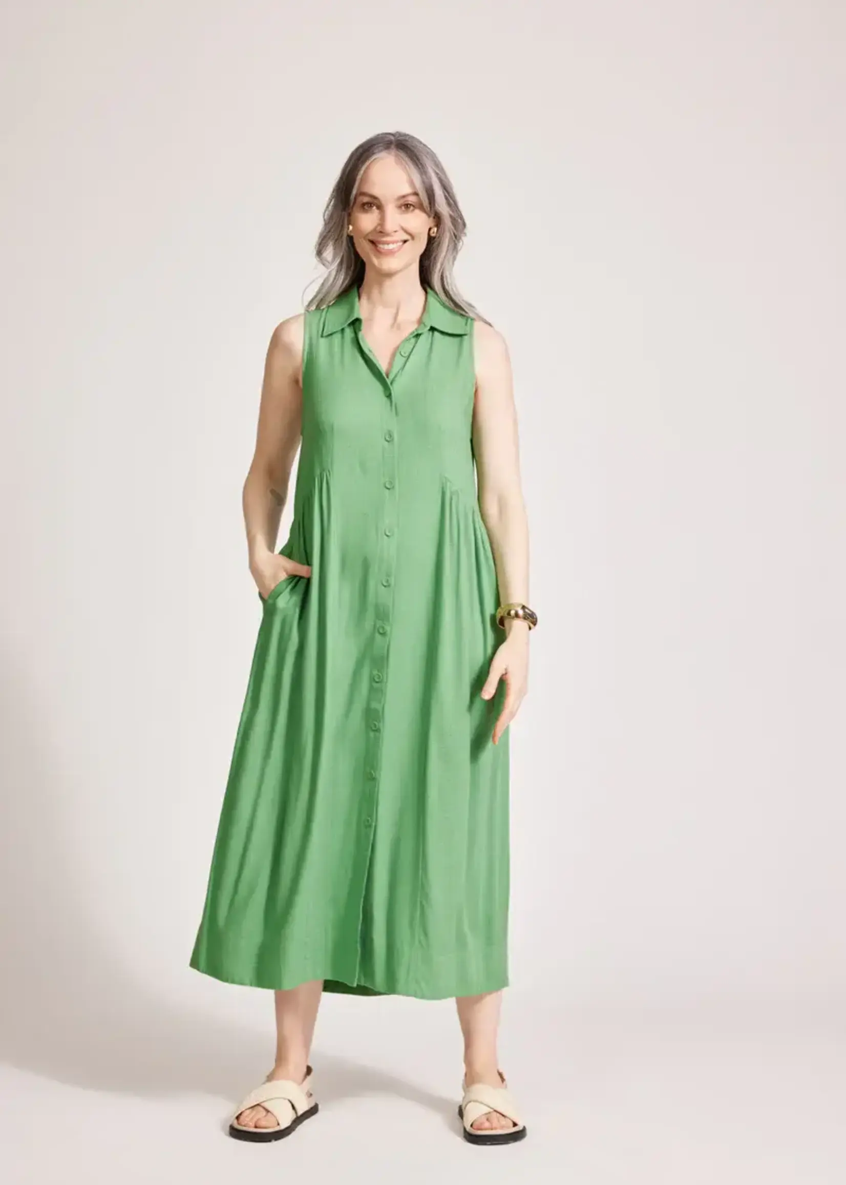 Eb & Ive Alesia Sleeveless Shirt Dress