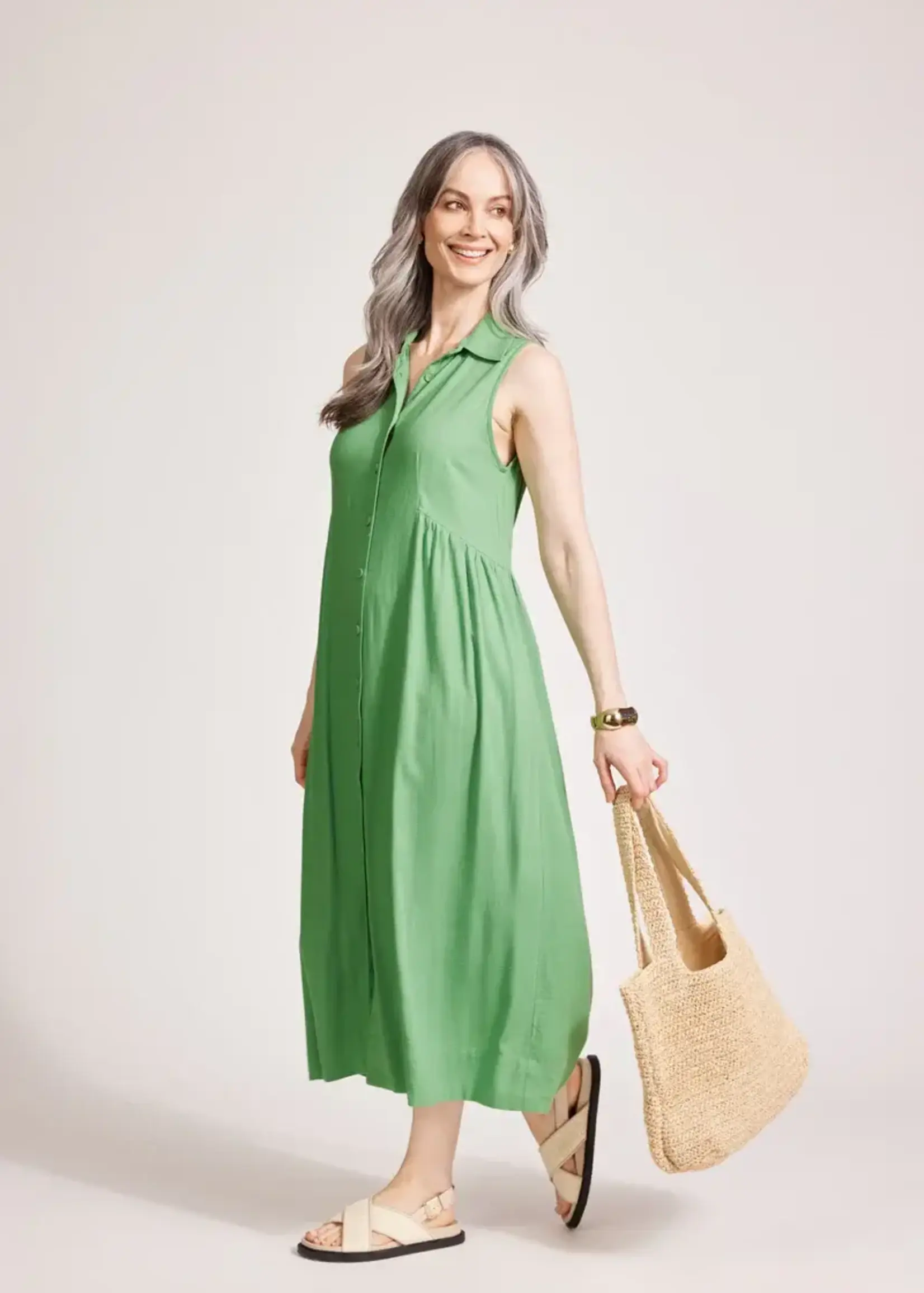 Eb & Ive Alesia Sleeveless Shirt Dress