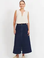 Haven Panama Maxi Skirt - Indigo