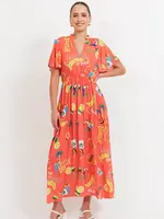 Haven Cabana V Neck Maxi Dress