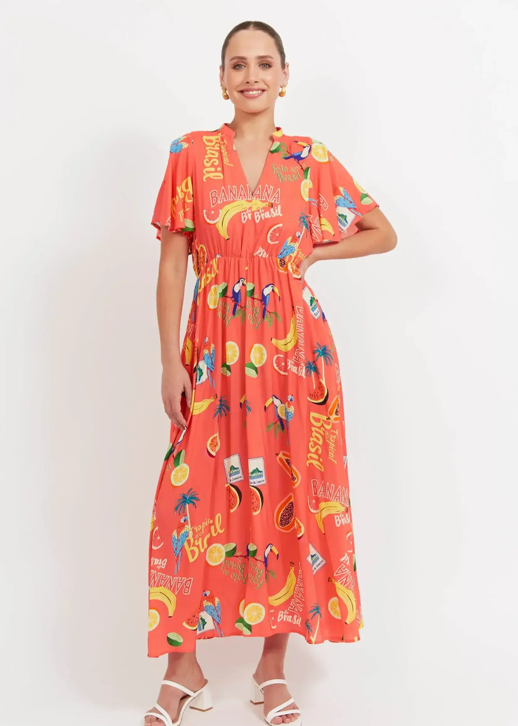 Haven Cabana V Neck Maxi Dress