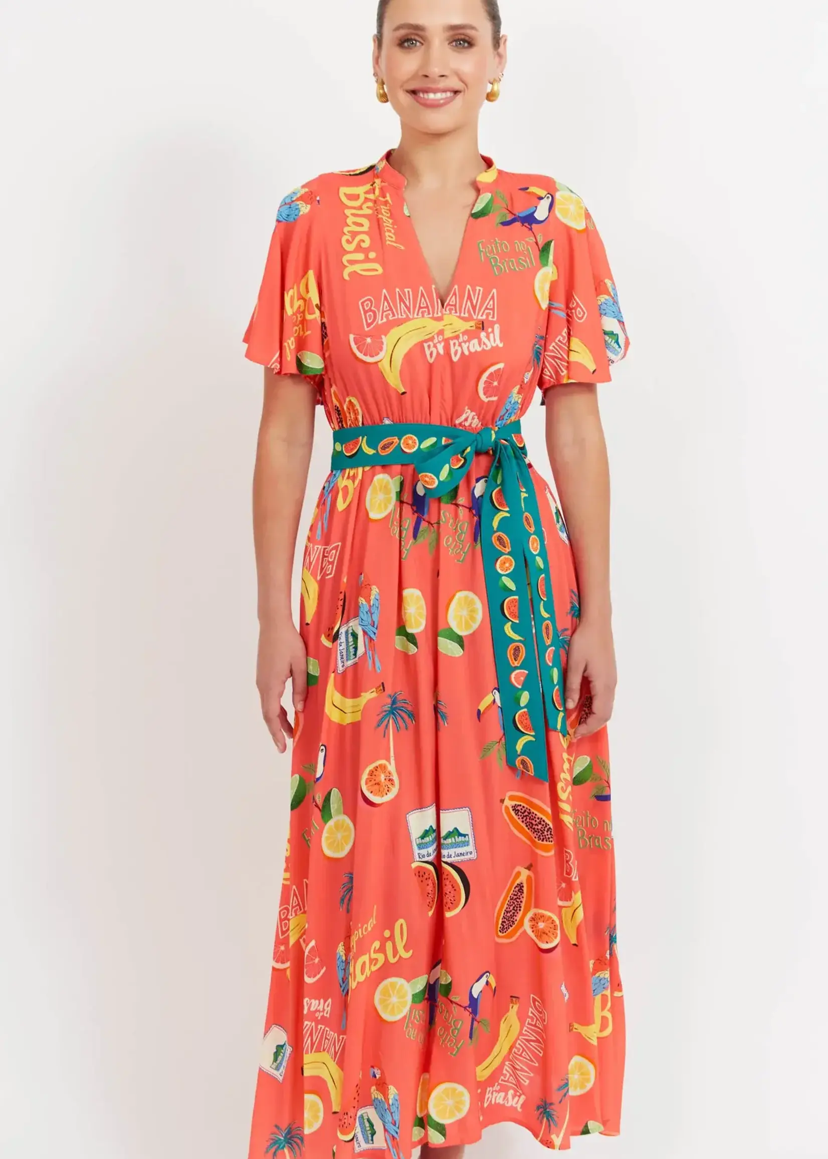 Haven Cabana V Neck Maxi Dress