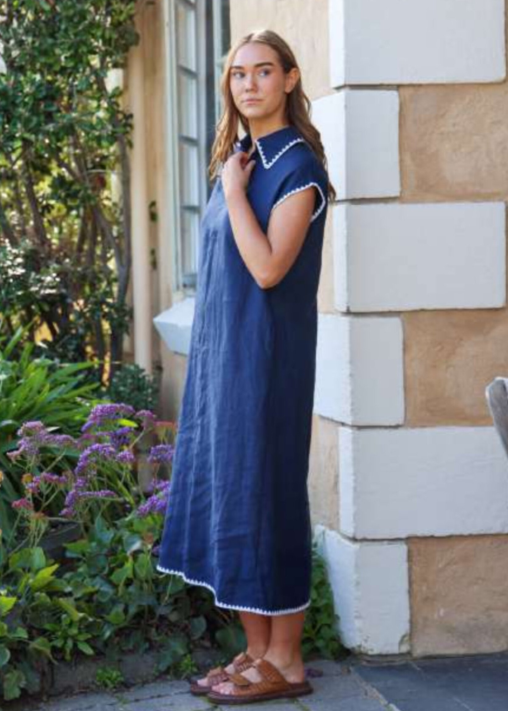 The Eighth Letter Addy Dress Navy/White