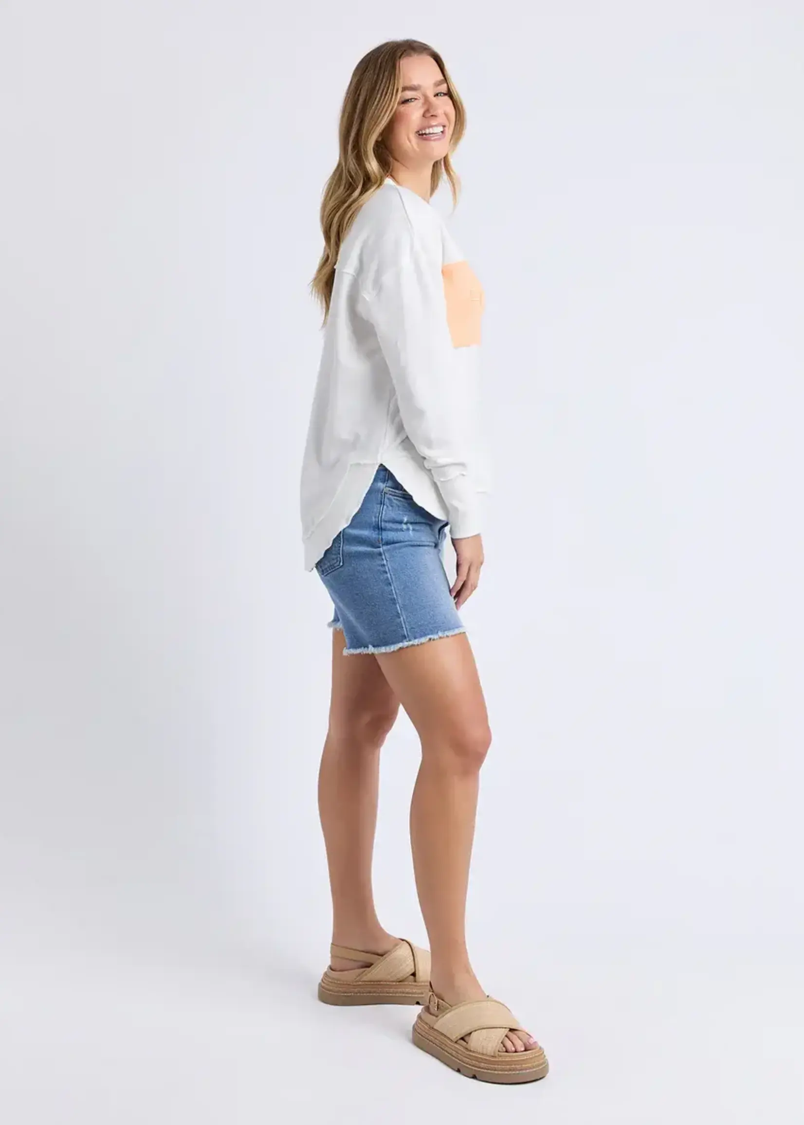 Foxwood Simplified Tonal Crew Peach