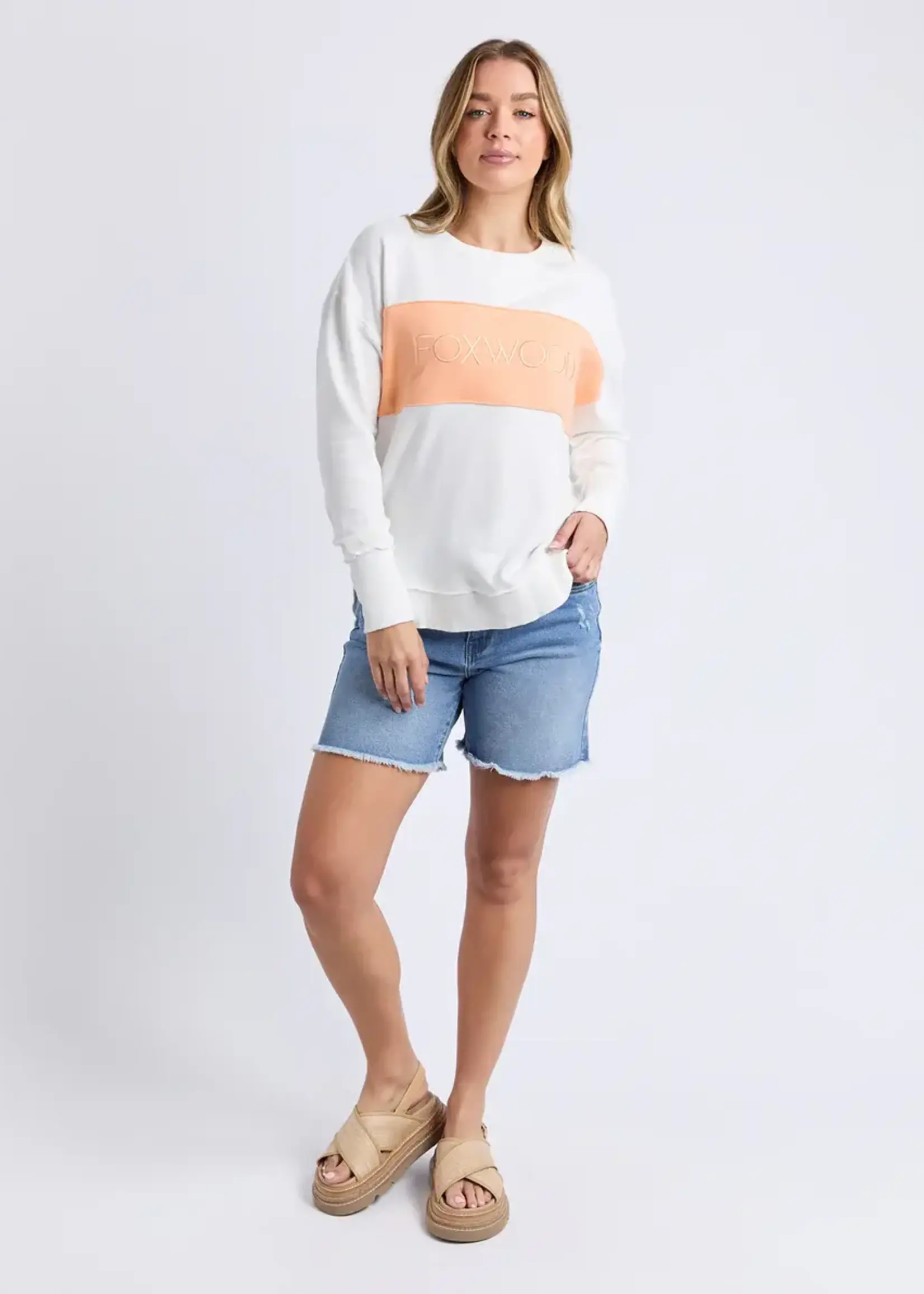 Foxwood Simplified Tonal Crew Peach