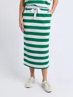 Foxwood Tallow Skirt green & White Stripe