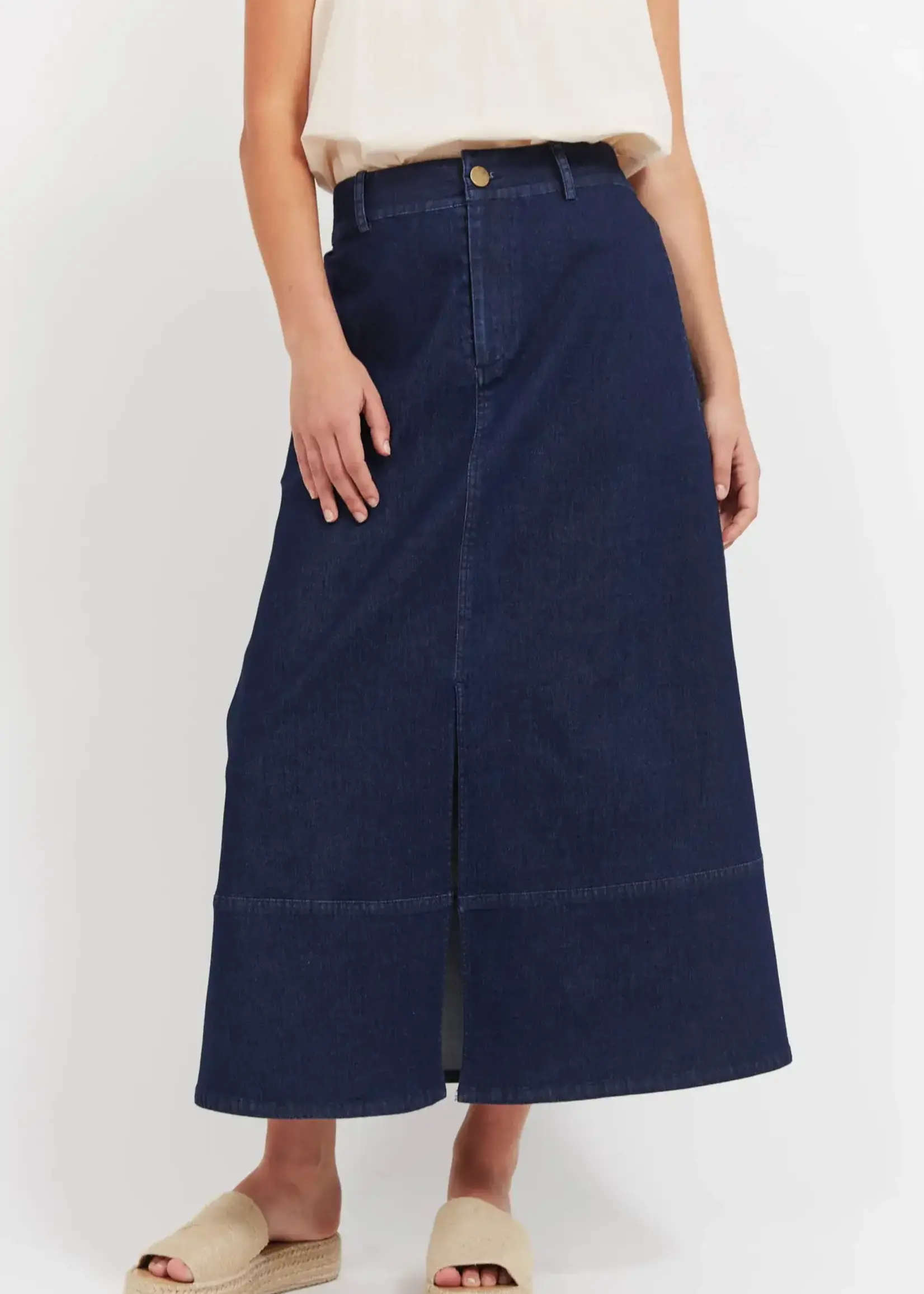 Haven Panama Maxi Skirt - Indigo