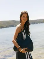 Black Caviar Solana Black 2pce Woven Handbag