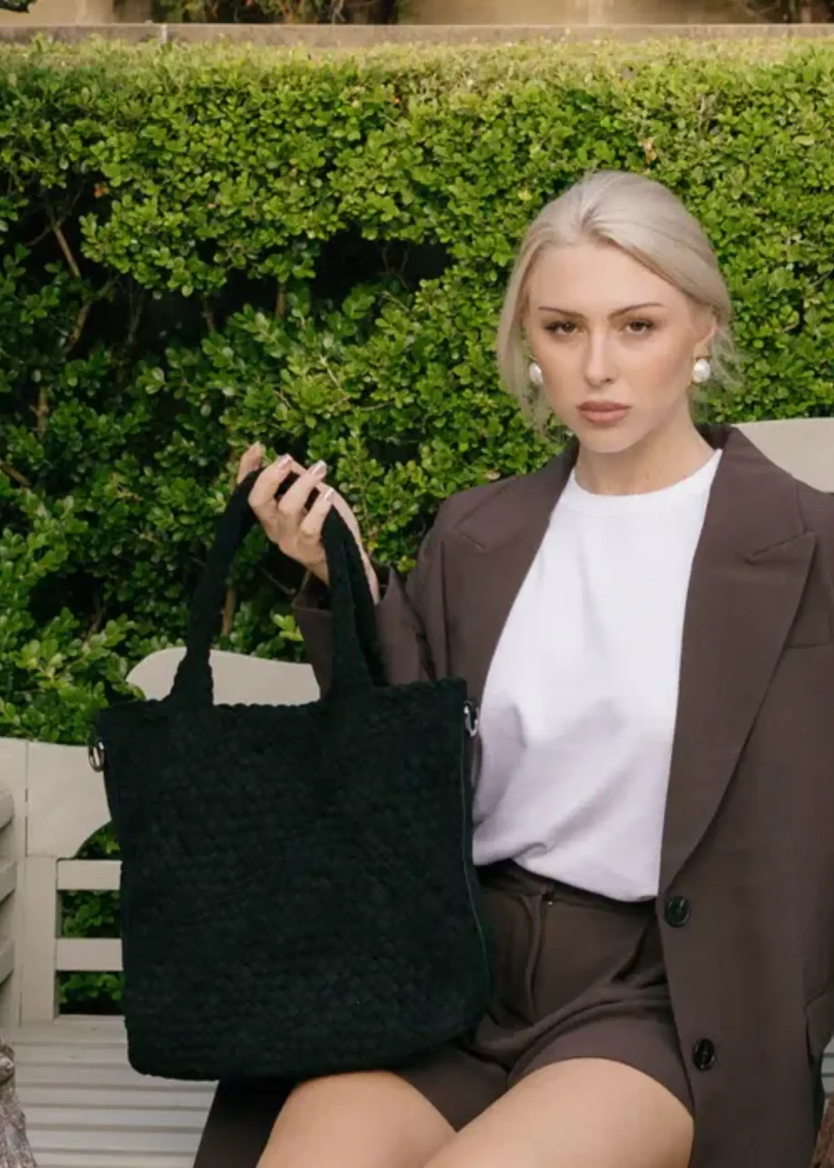 Black Caviar Arielle 2pce Suedette Bag