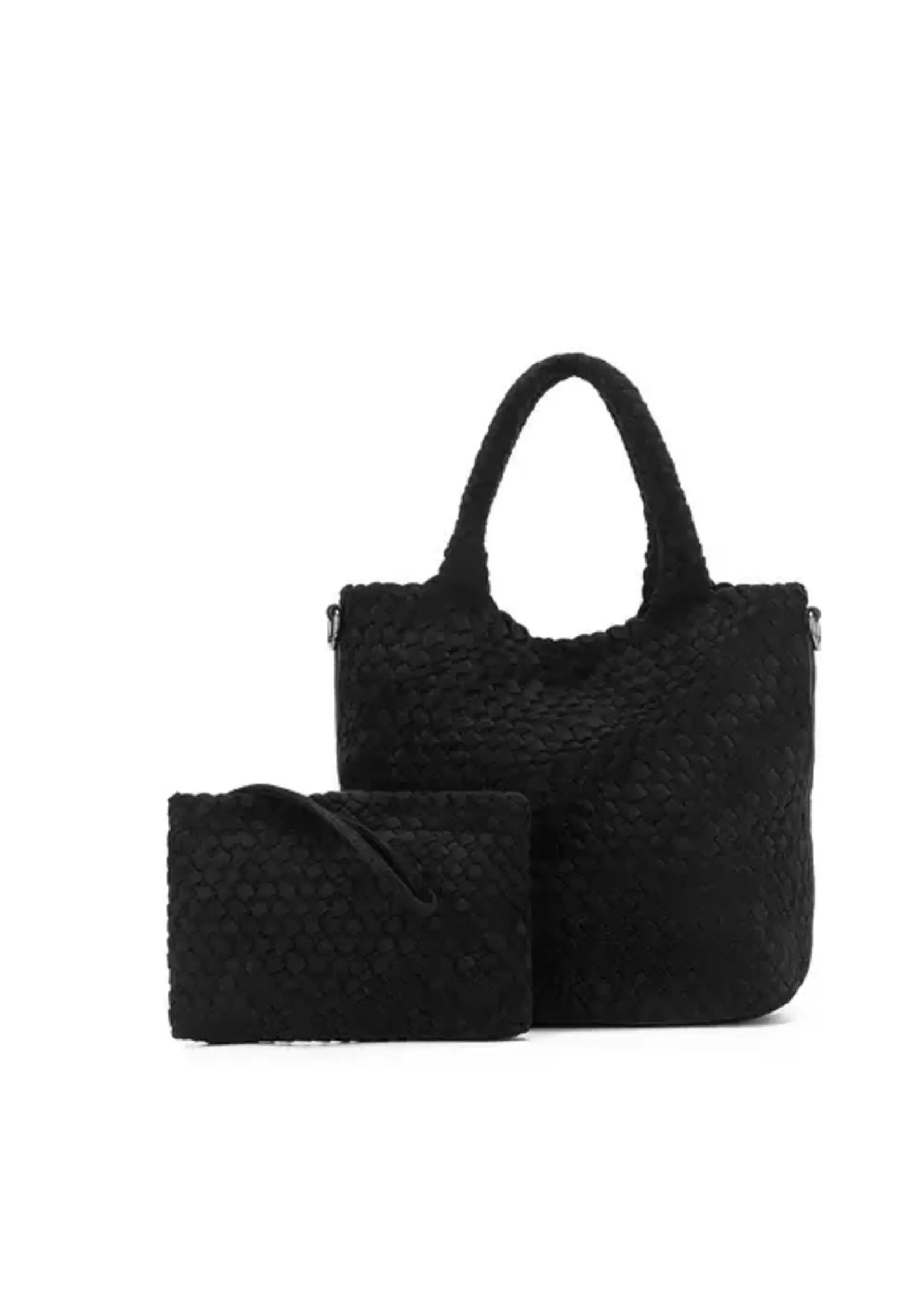 Black Caviar Arielle 2pce Suedette Bag