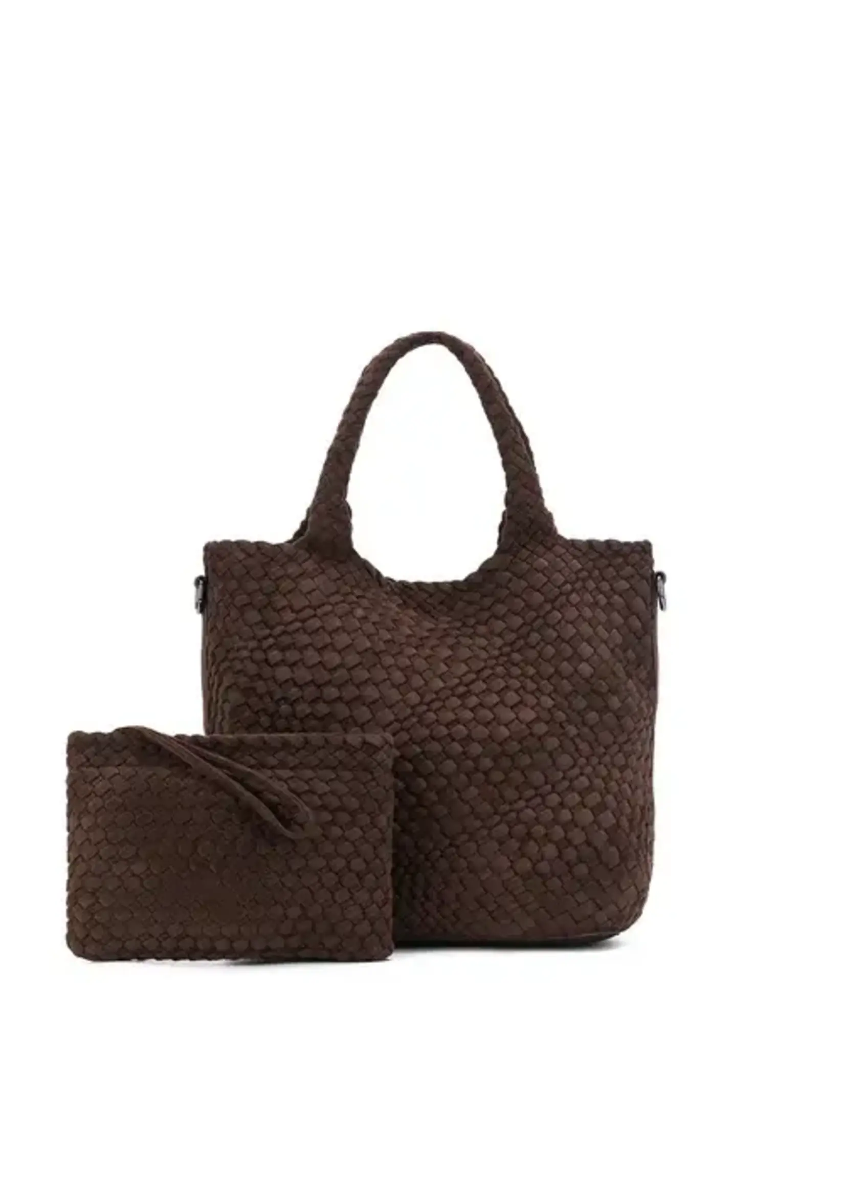 Black Caviar Arielle 2pce Suedette Bag