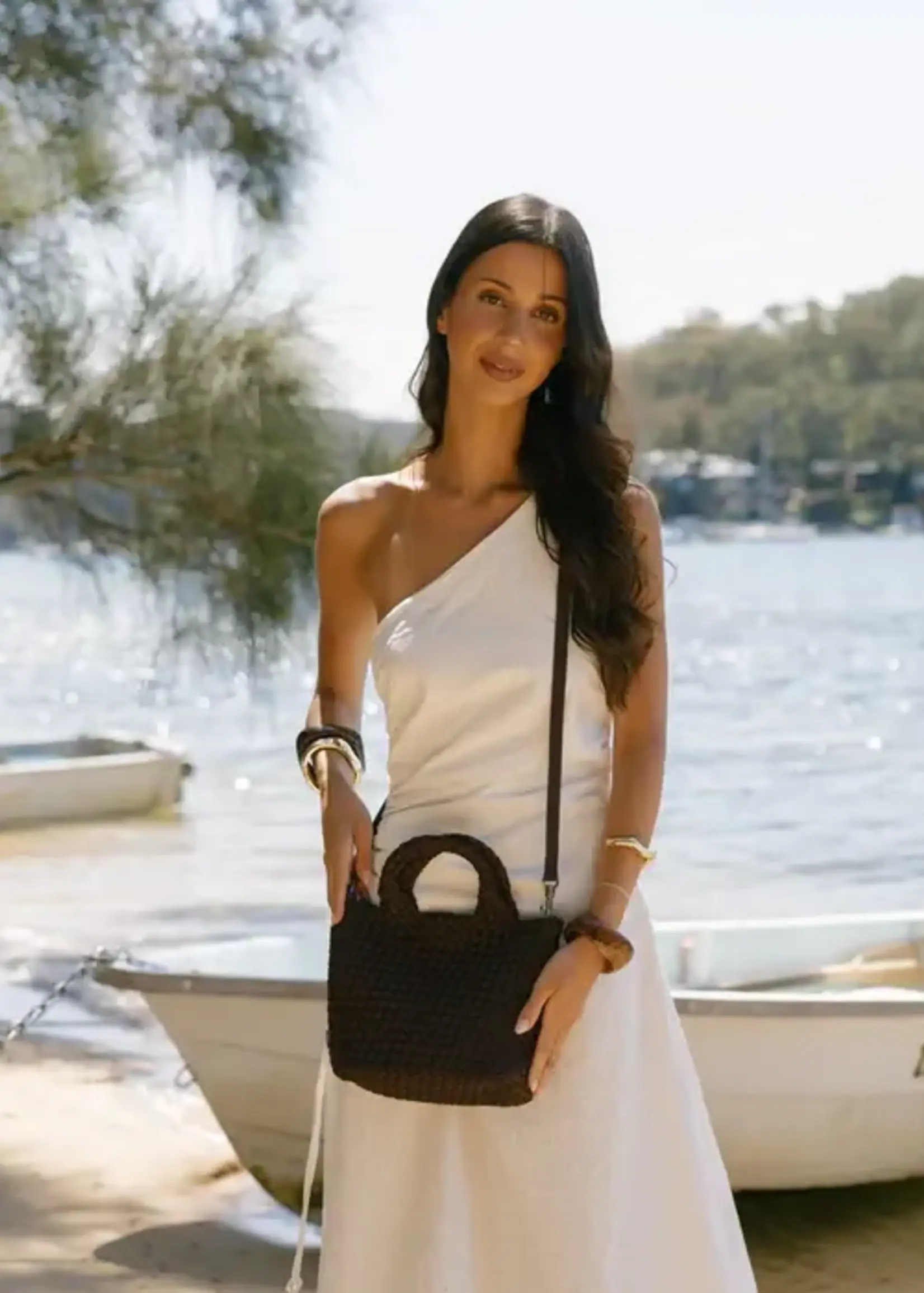 Black Caviar Riviera 2pce Mini Bag Chocolate