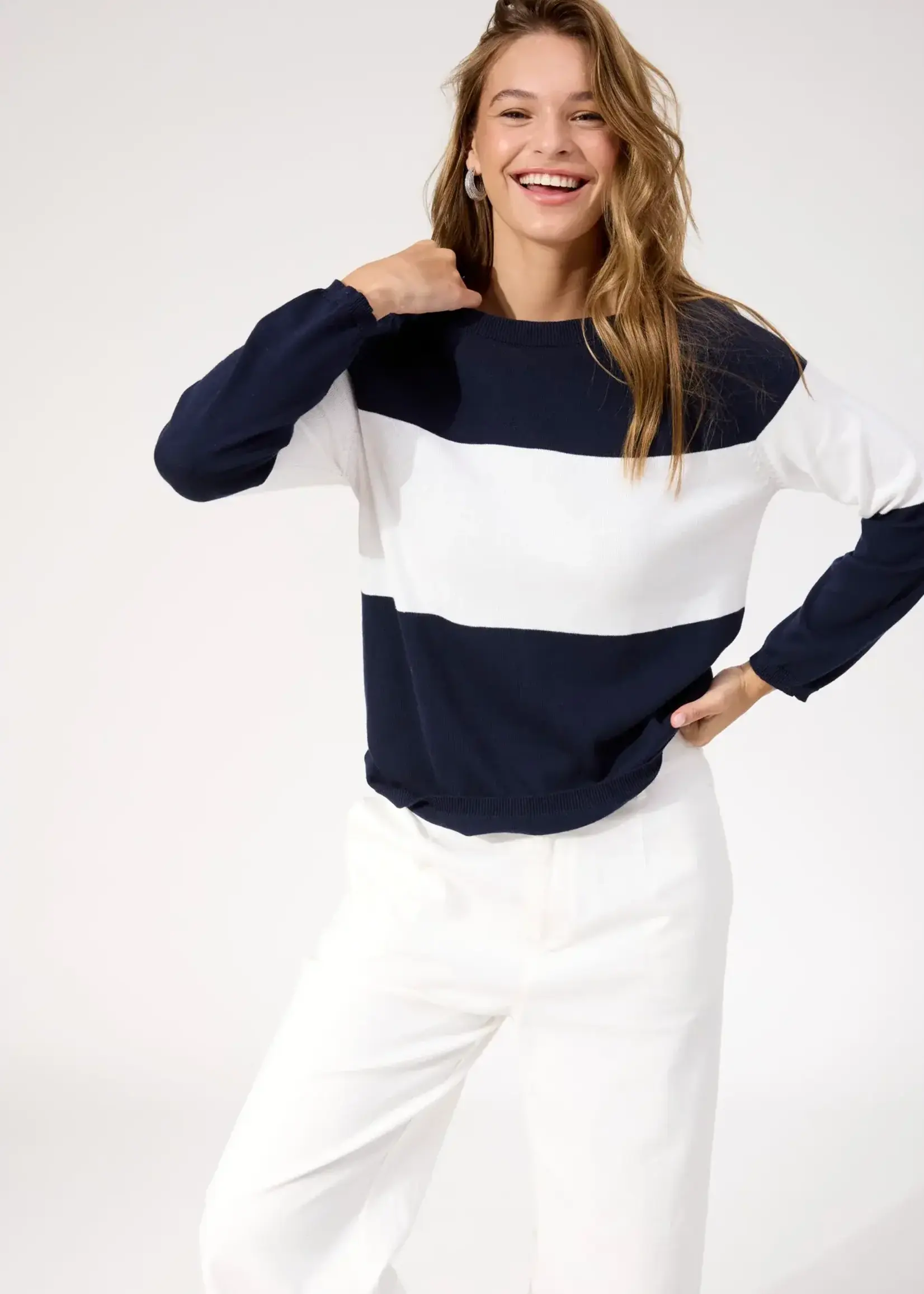 Haven Savole Stripe Jumper Navy