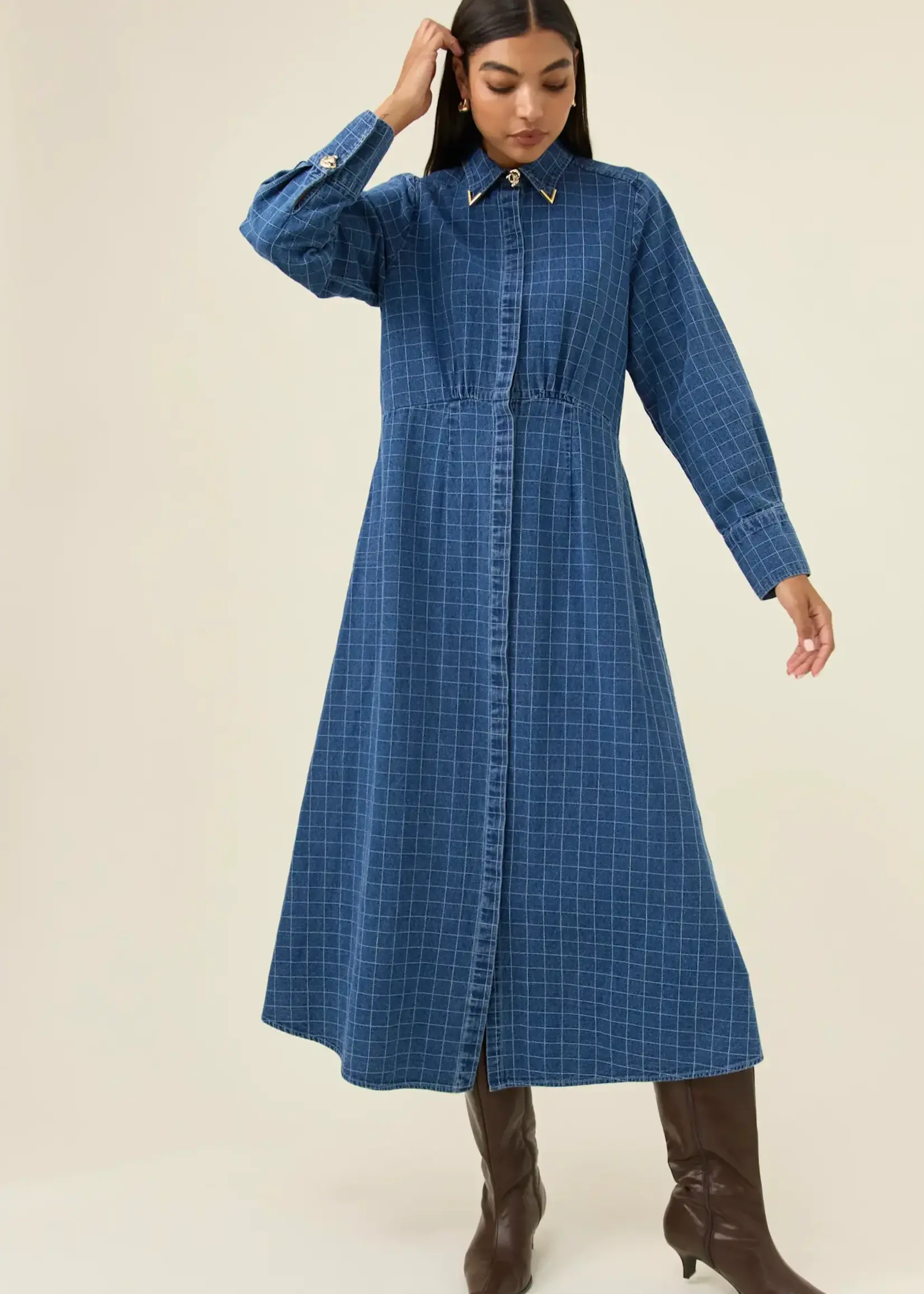 Isle Of Mine Sloane Denim maxi Dress