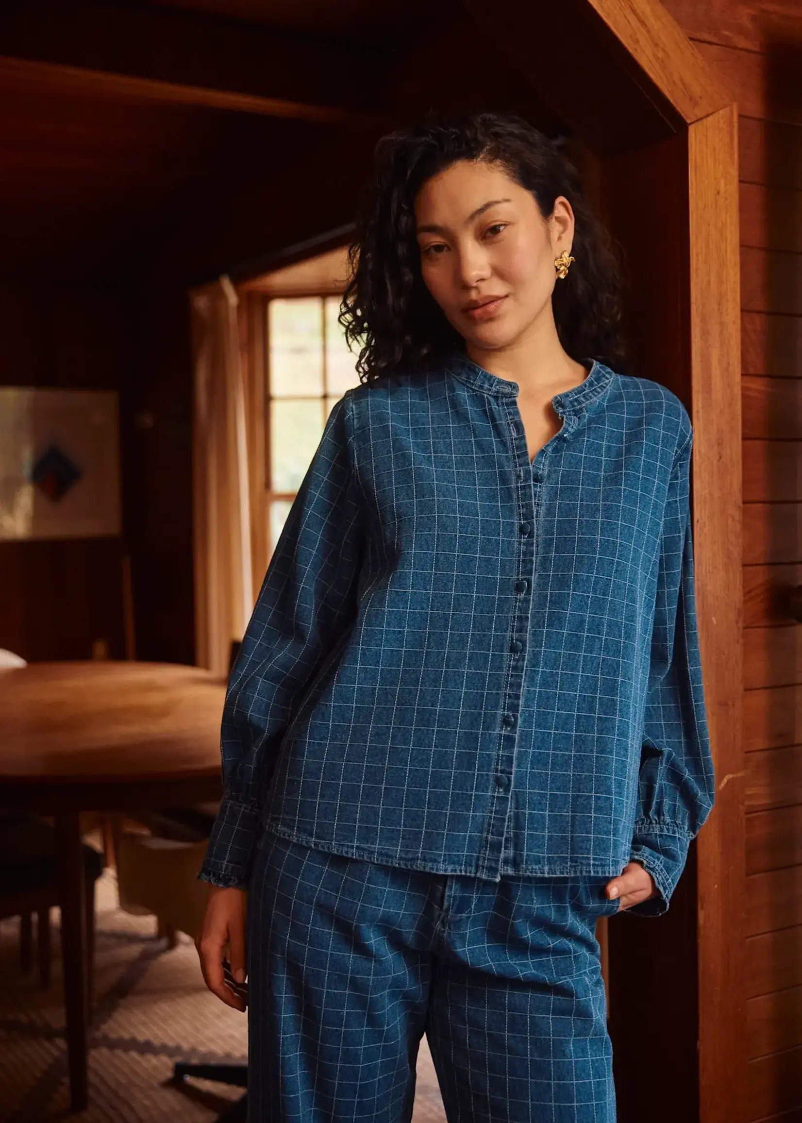 Isle Of Mine Sloane Denim Frill Shirt