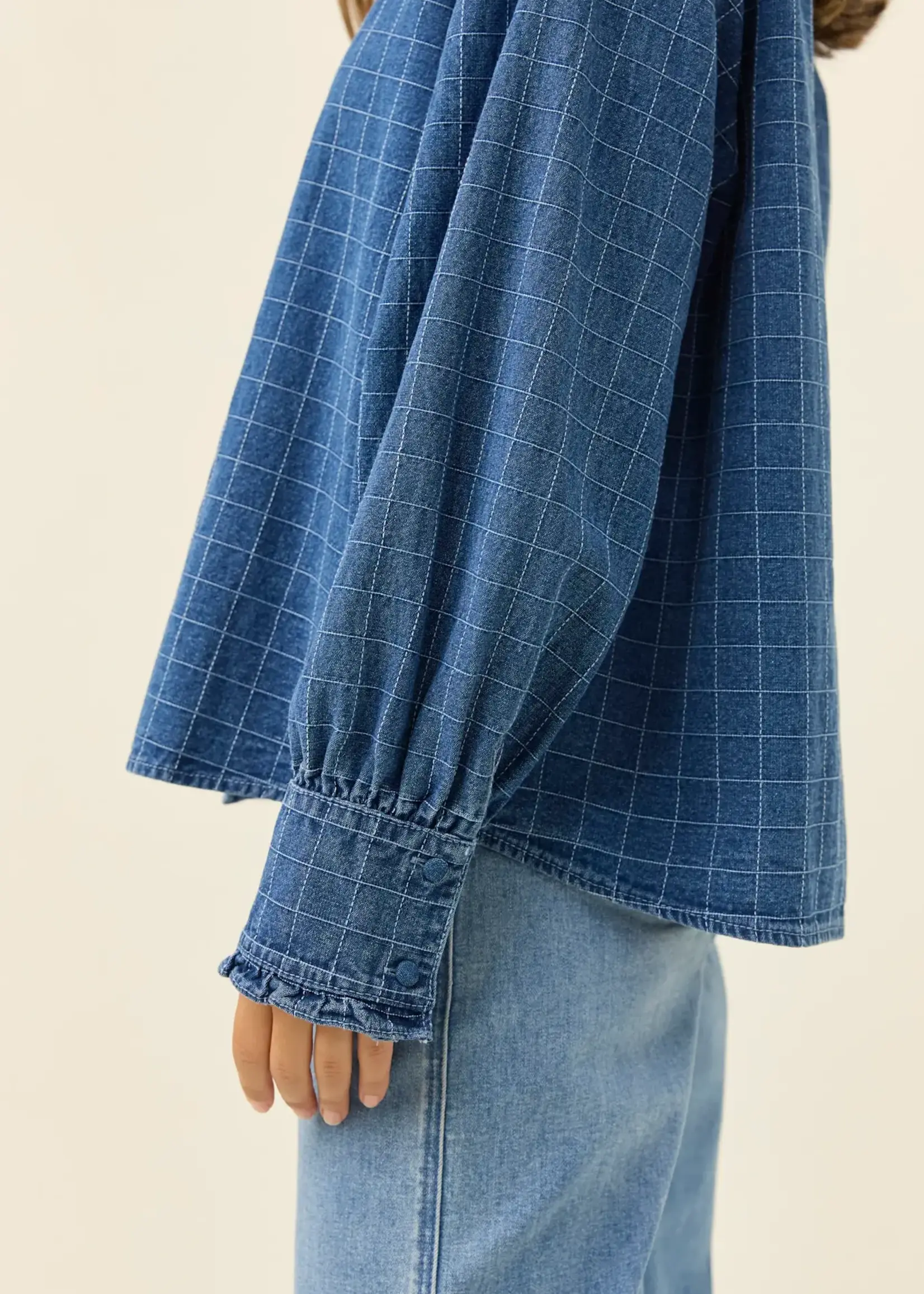 Isle Of Mine Sloane Denim Frill Shirt