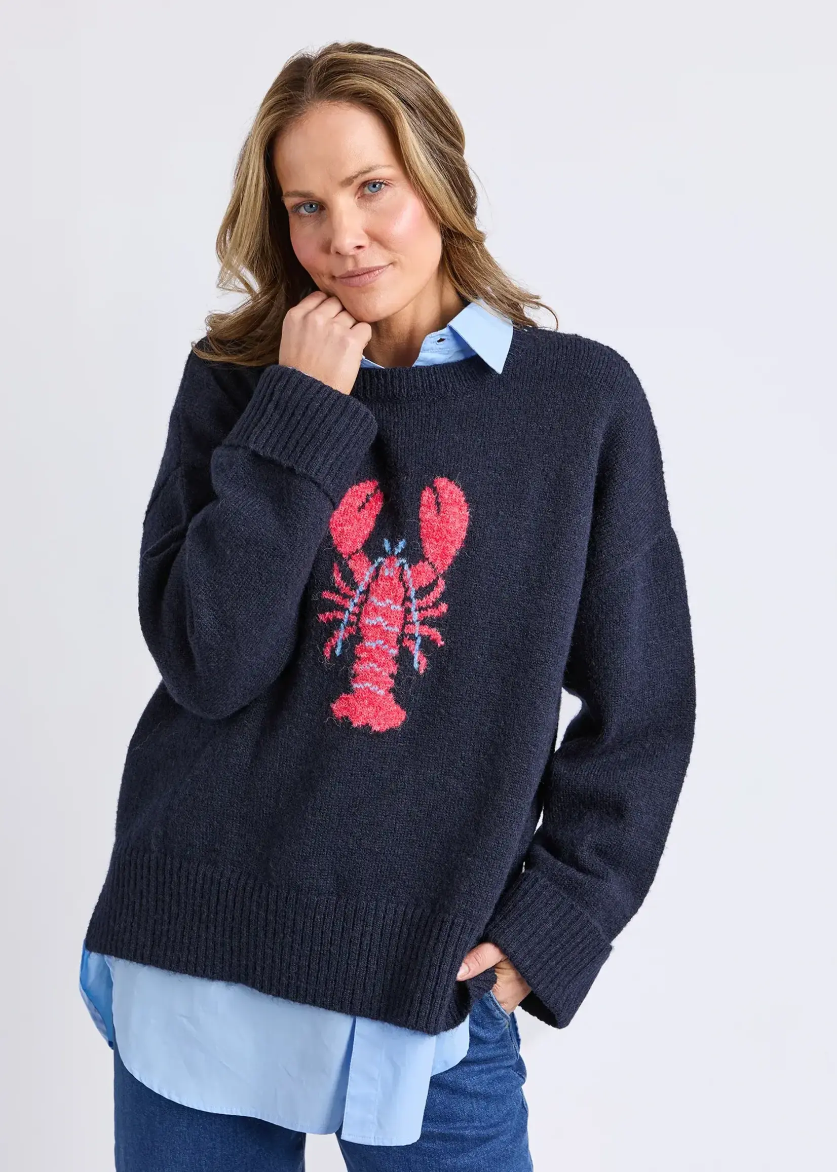 Elm Lobster Intersia Knit